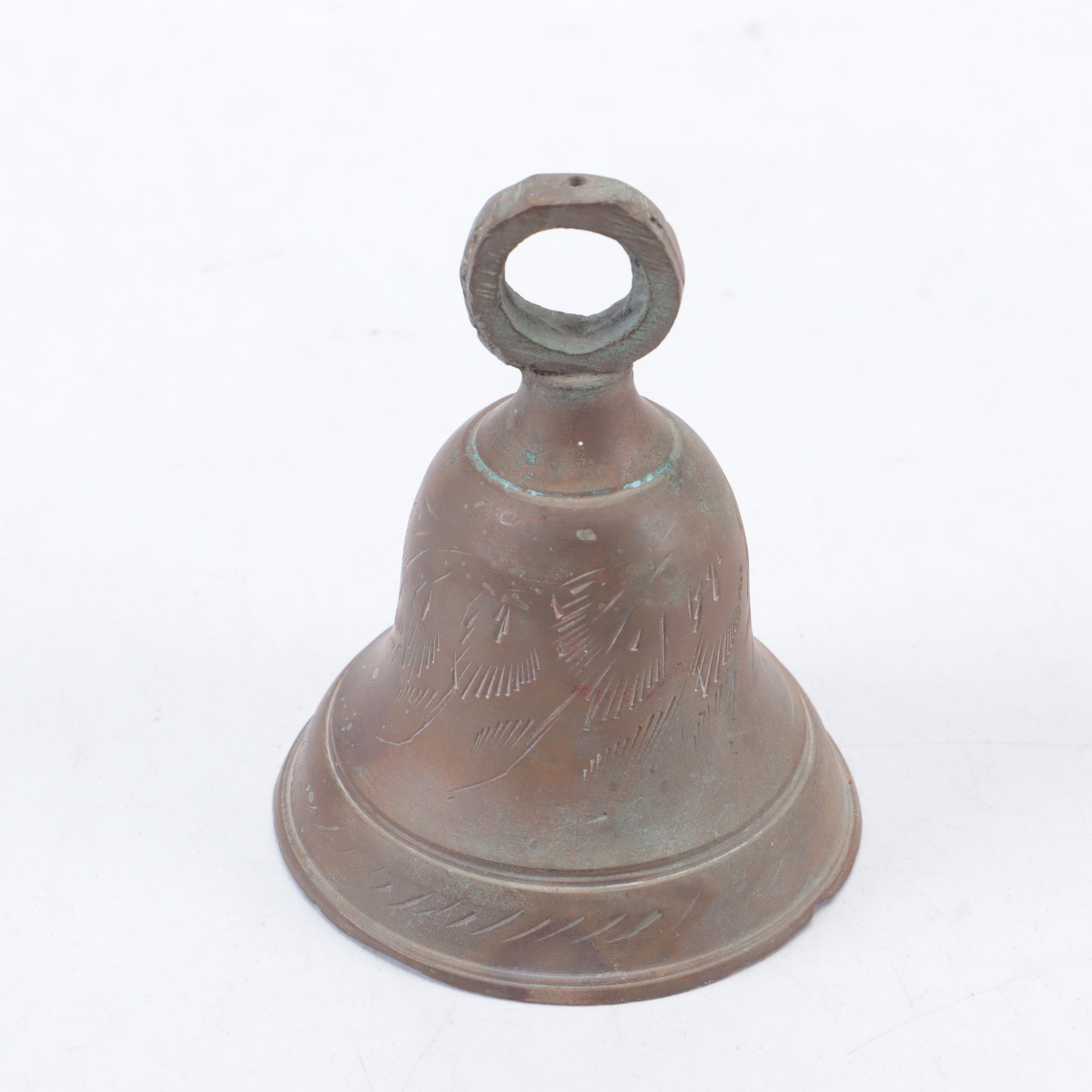Cast Brass and Copper Hand-Etched Holiday Bell Collection