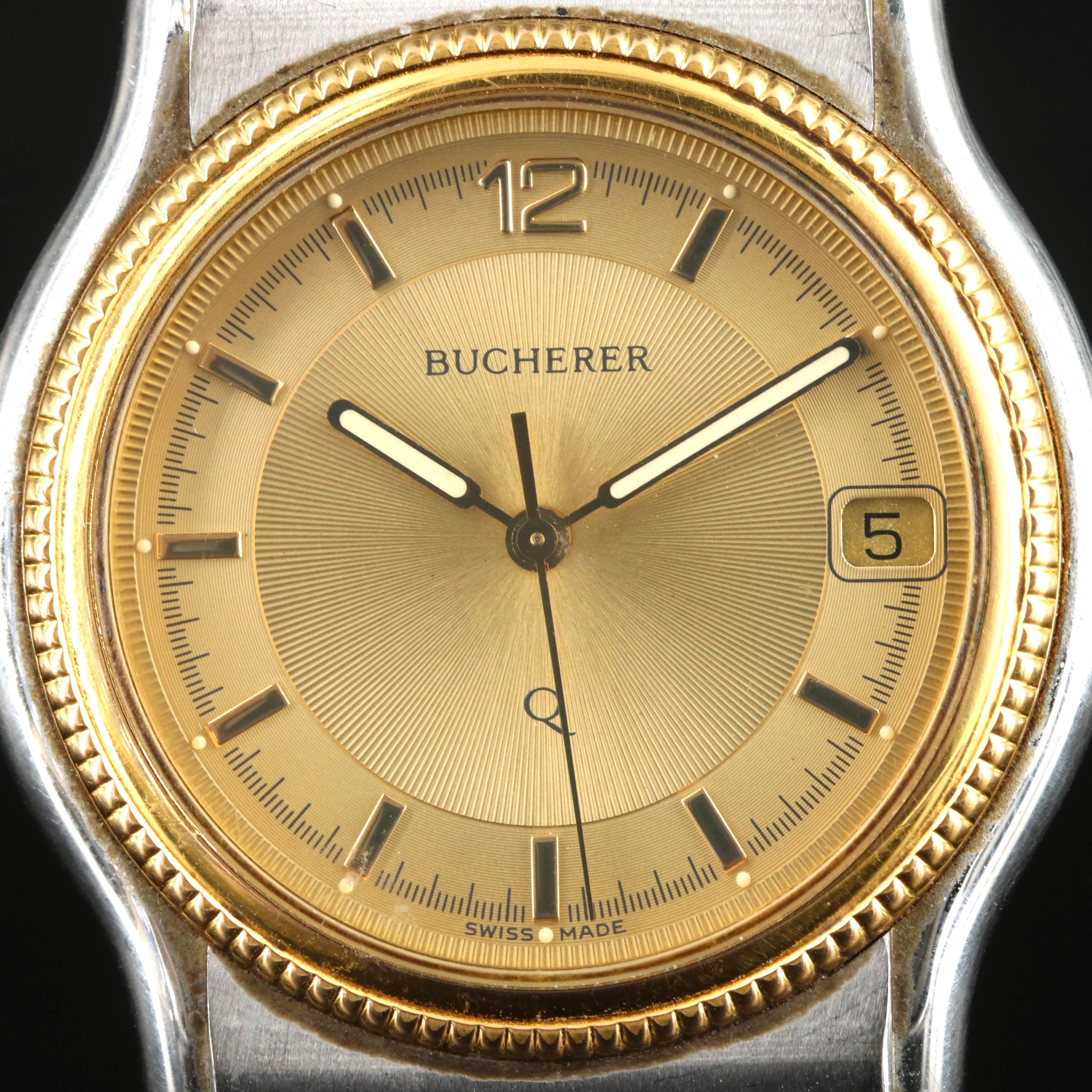 Bucherer 14K and Stainless Steel Swiss Quartz Watch