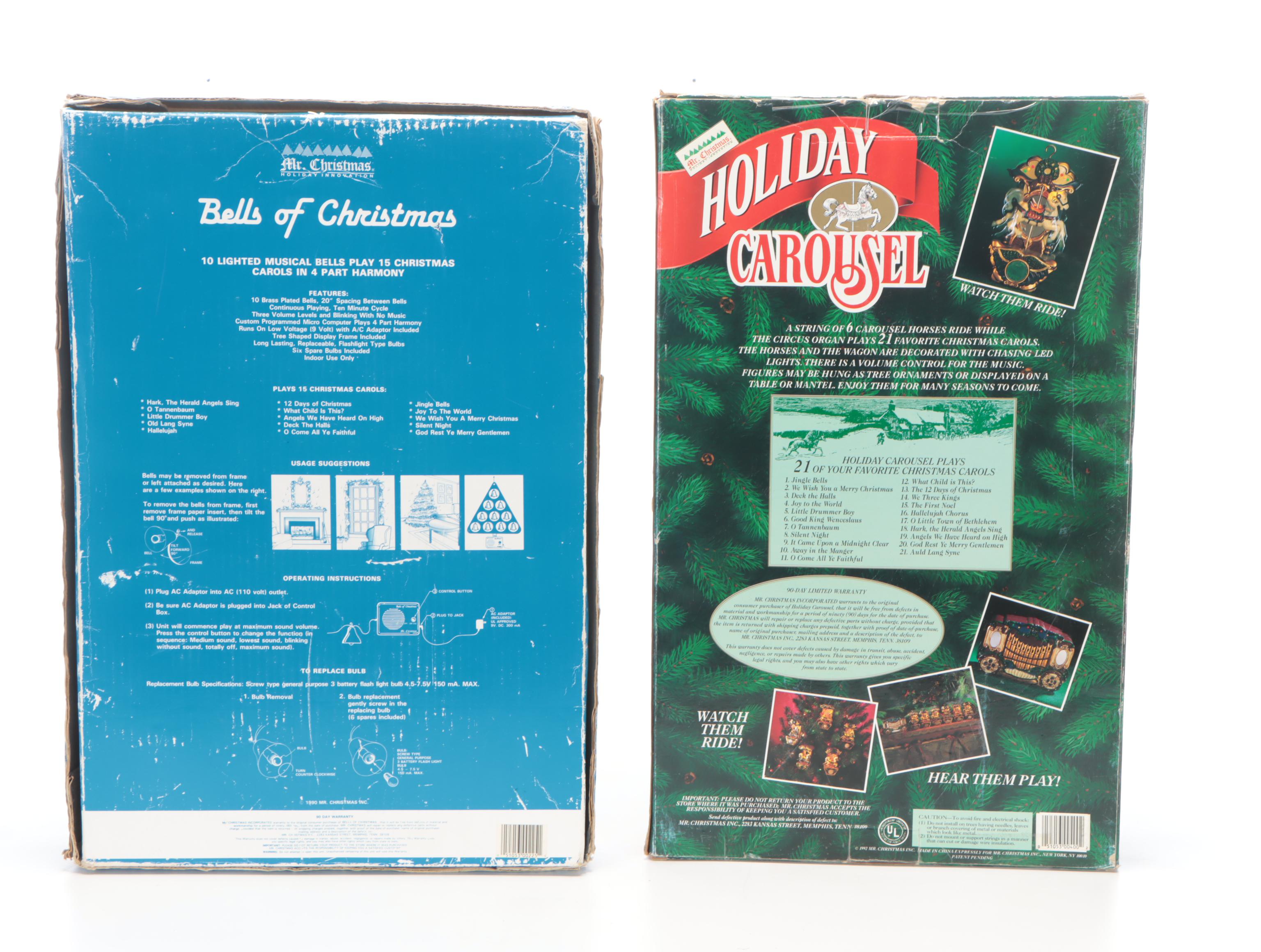 Mr. Christmas Holiday Carousel with Bells of Christmas