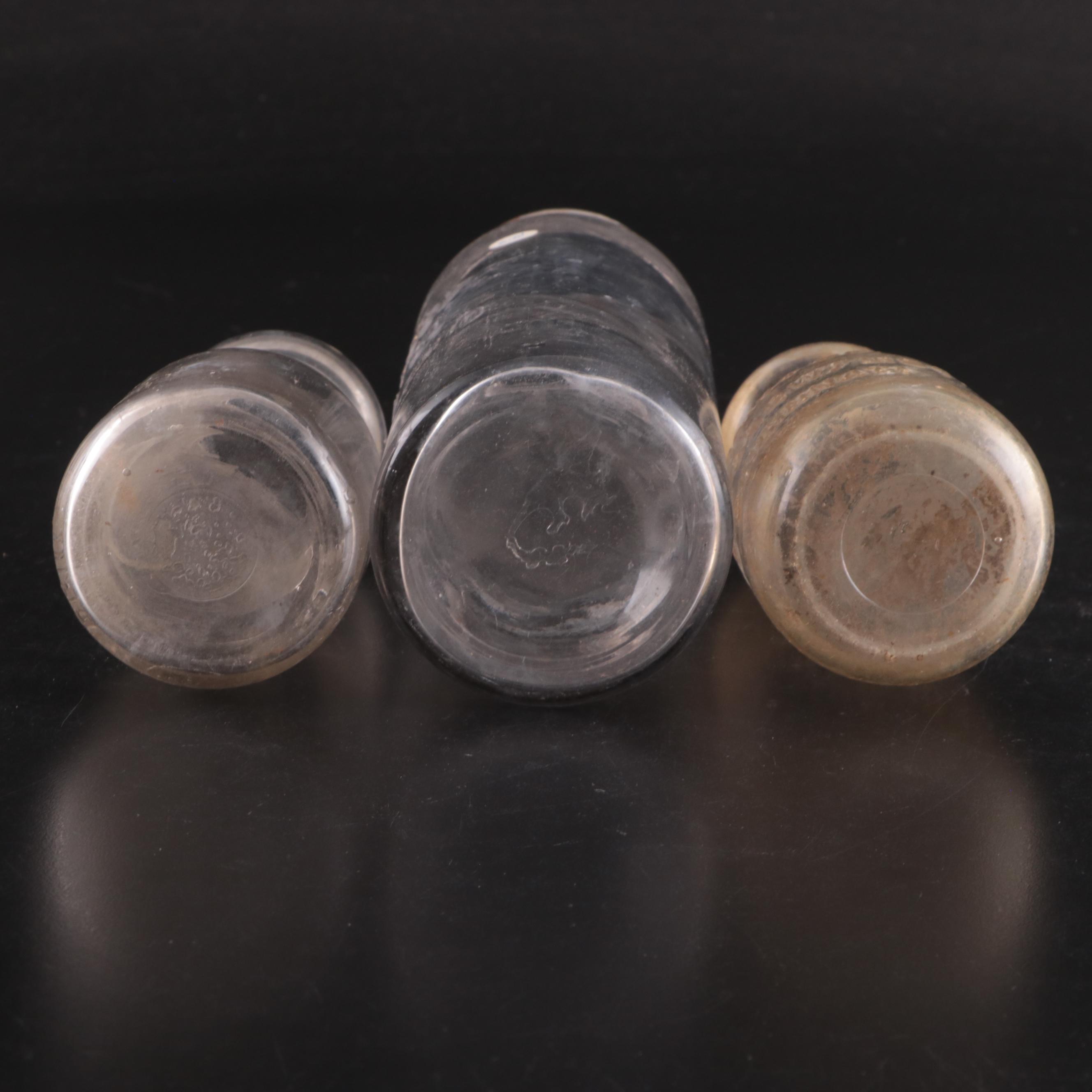 Louis Holtkamp Dairy and Other Glass Milk Bottles in Metal Glass Bottle Carrier