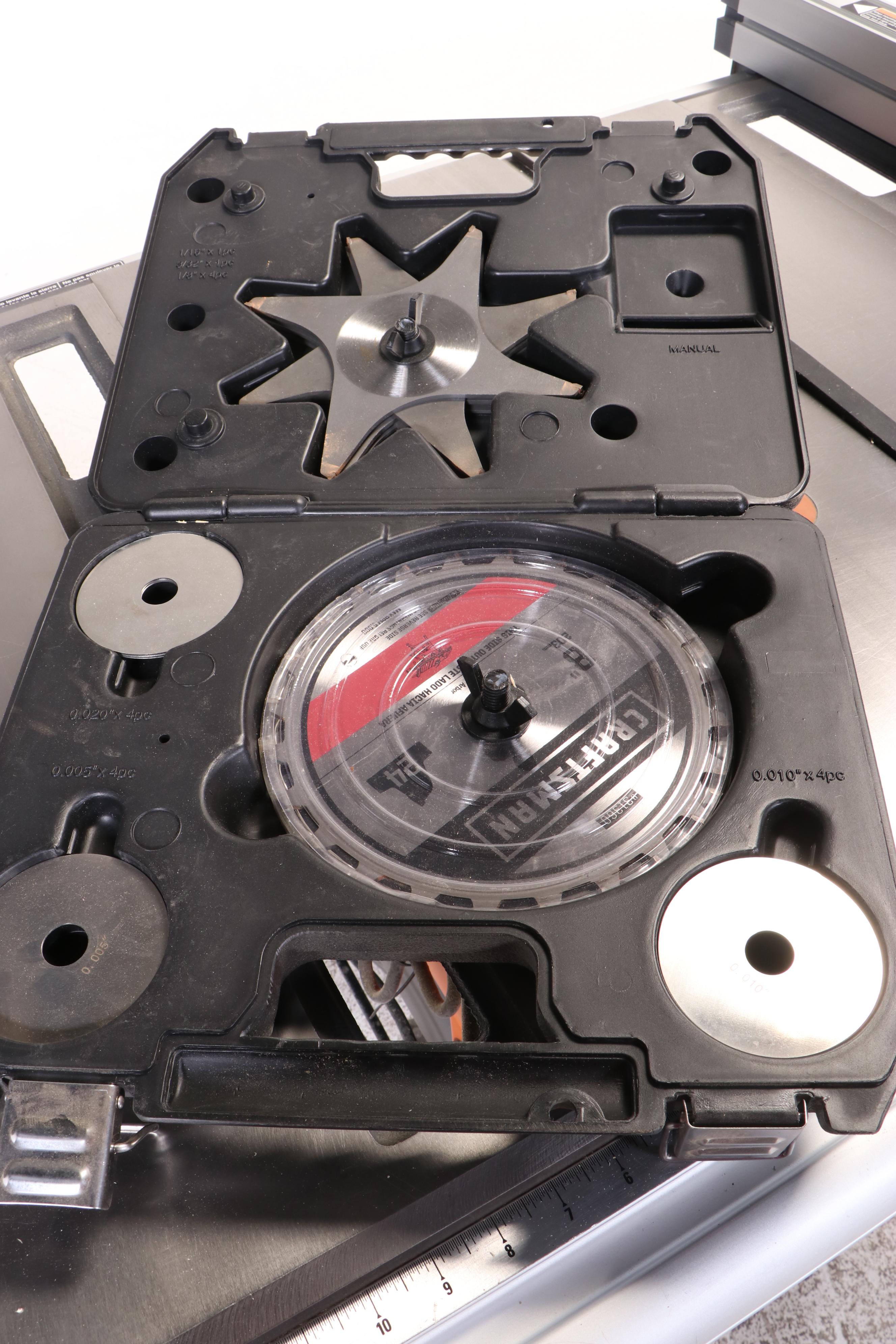 RIDGID Table Saw With Blade Accessories, Contemporary