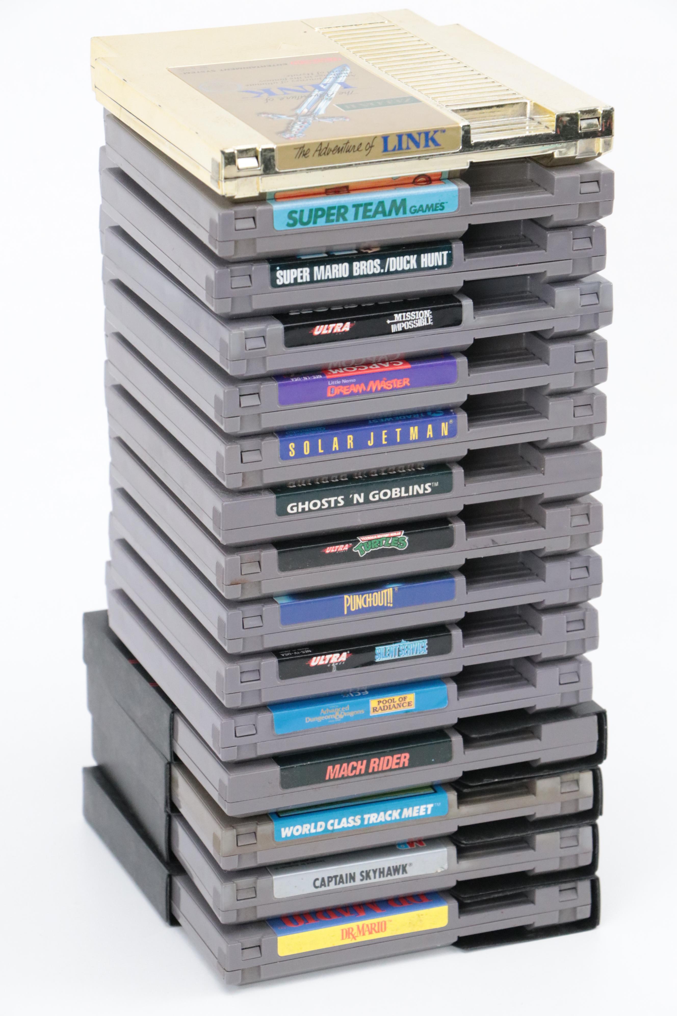 NES and SNES Video Games Featuring "Pool Of Radiance" and R.O.B. The Robot