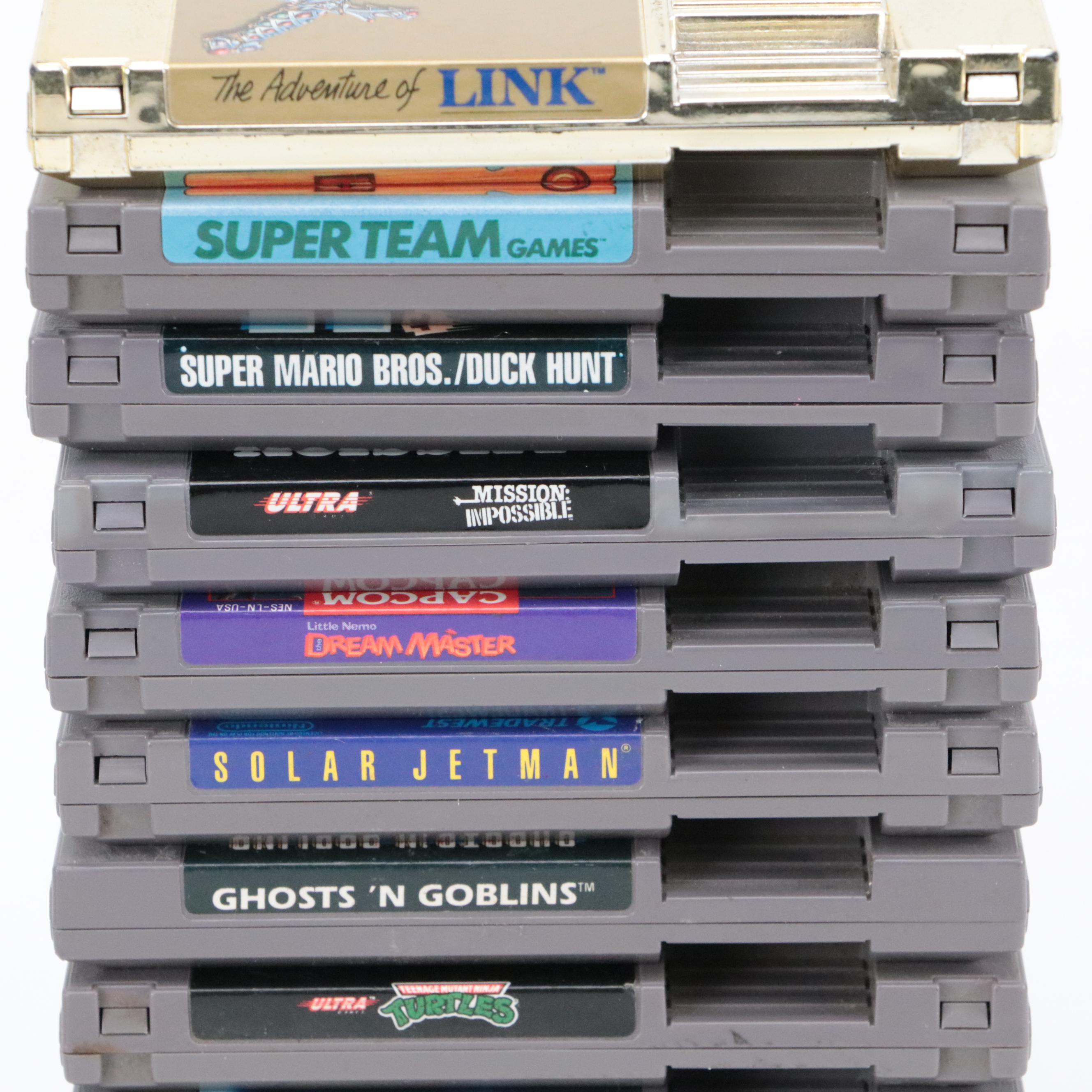 NES and SNES Video Games Featuring "Pool Of Radiance" and R.O.B. The Robot