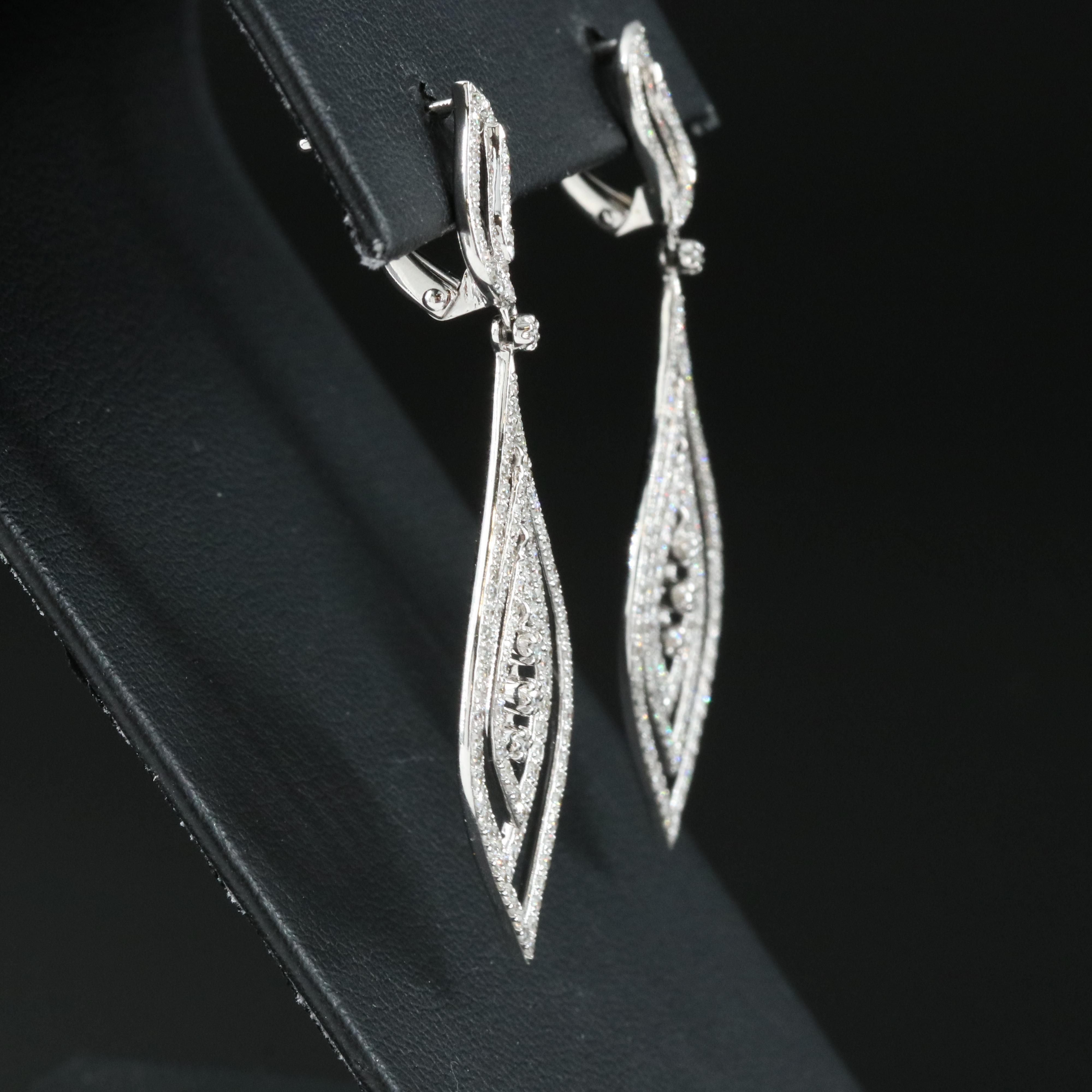 14K 1.03 CTW Diamond Dangle Earrings