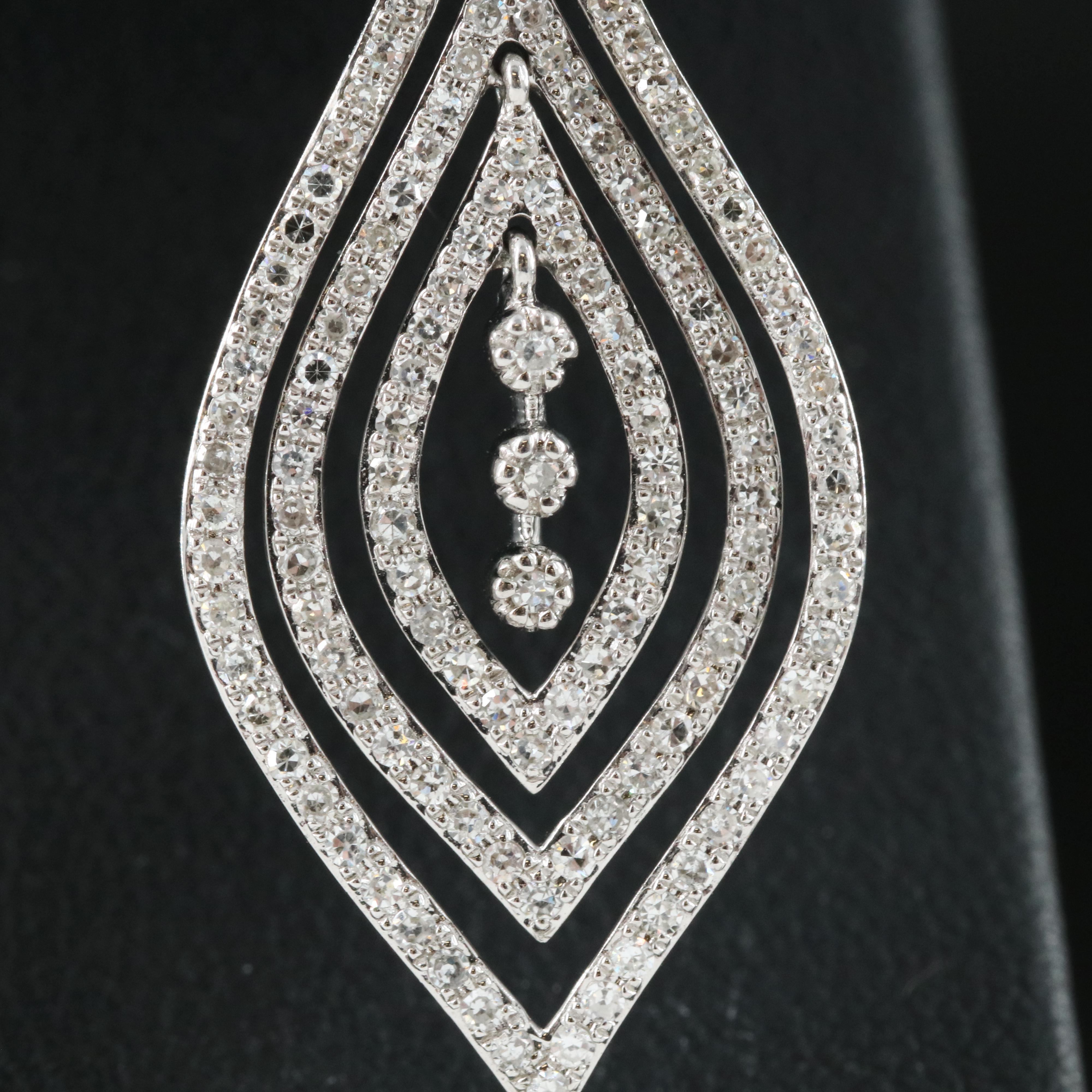 14K 1.03 CTW Diamond Dangle Earrings