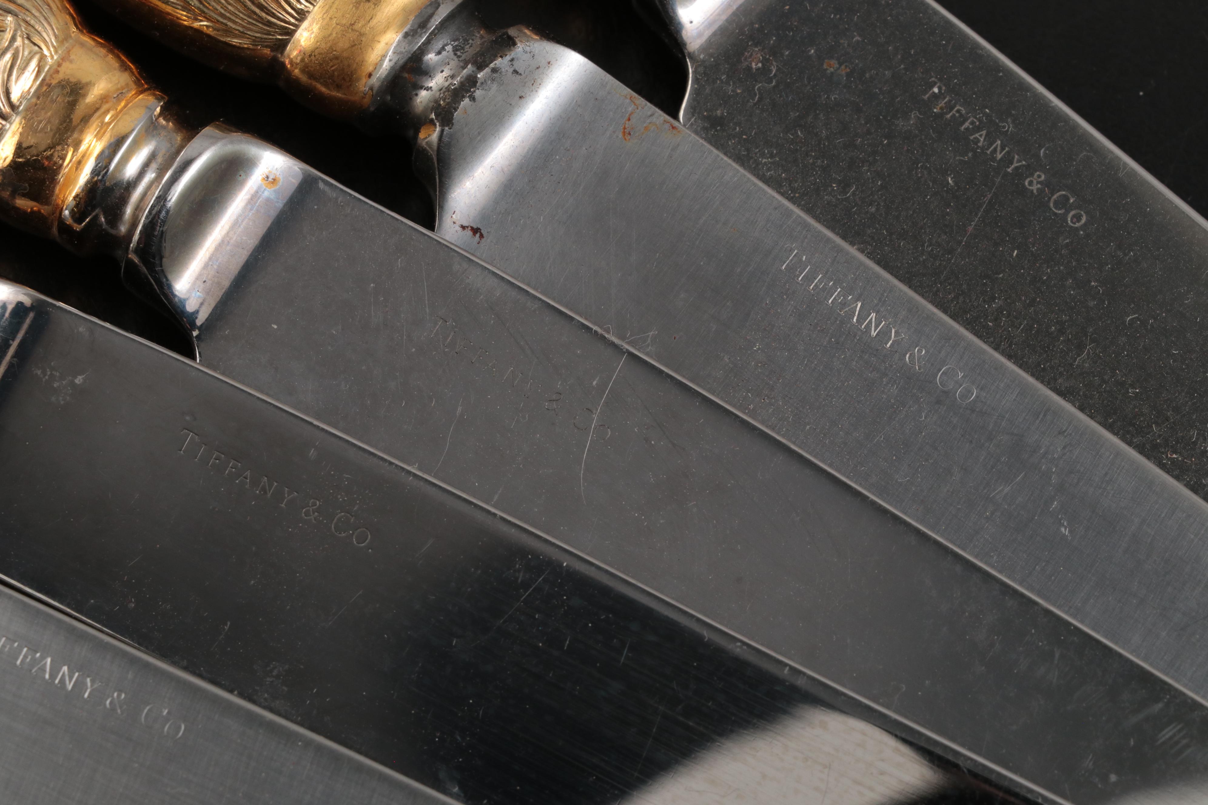 Tiffany & Co. "Chrysanthemum" Vermeil Sterling Silver Flatware Set