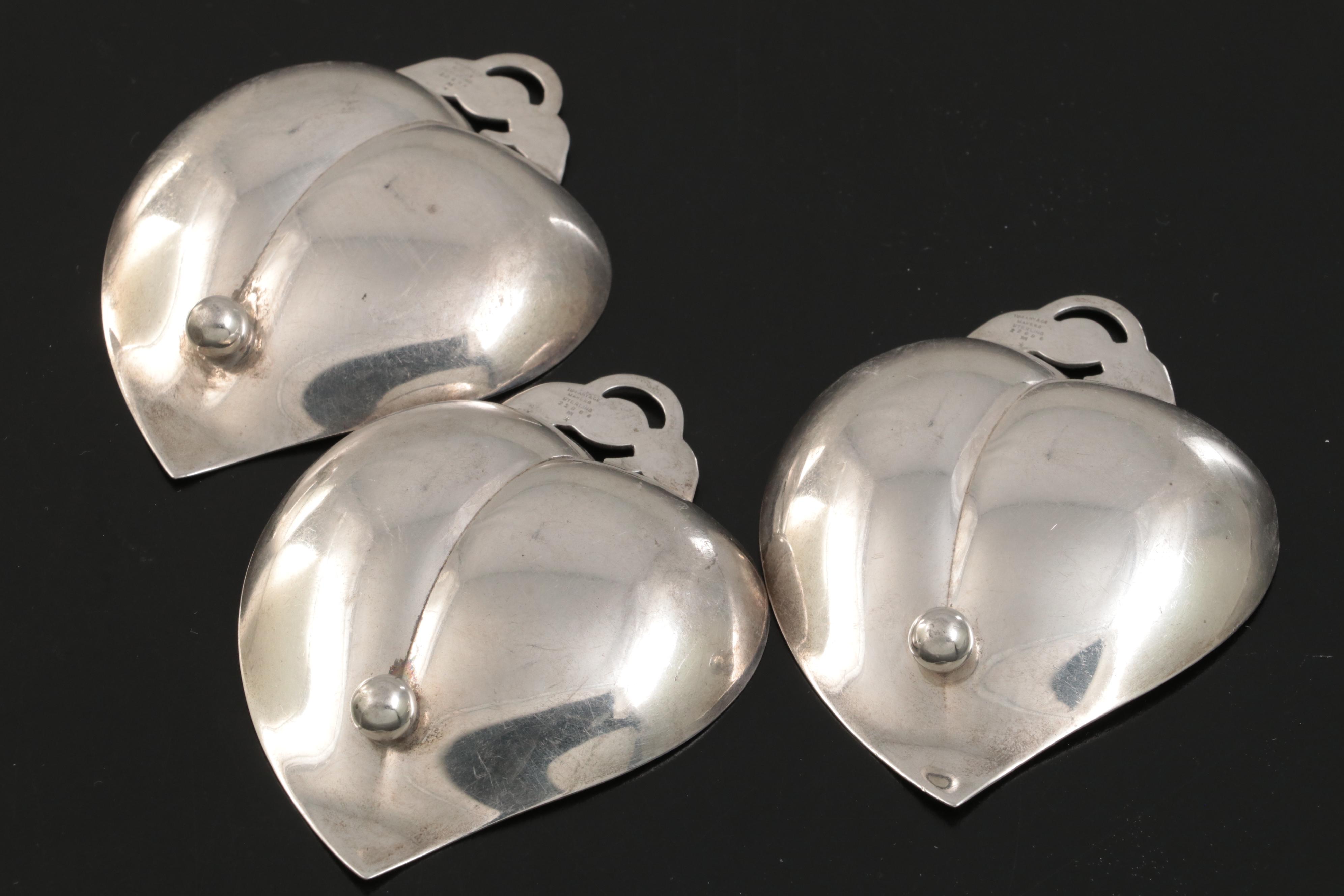 Tiffany & Co. Sterling Silver Leaf Shaped Nut Bowls, 20th Century