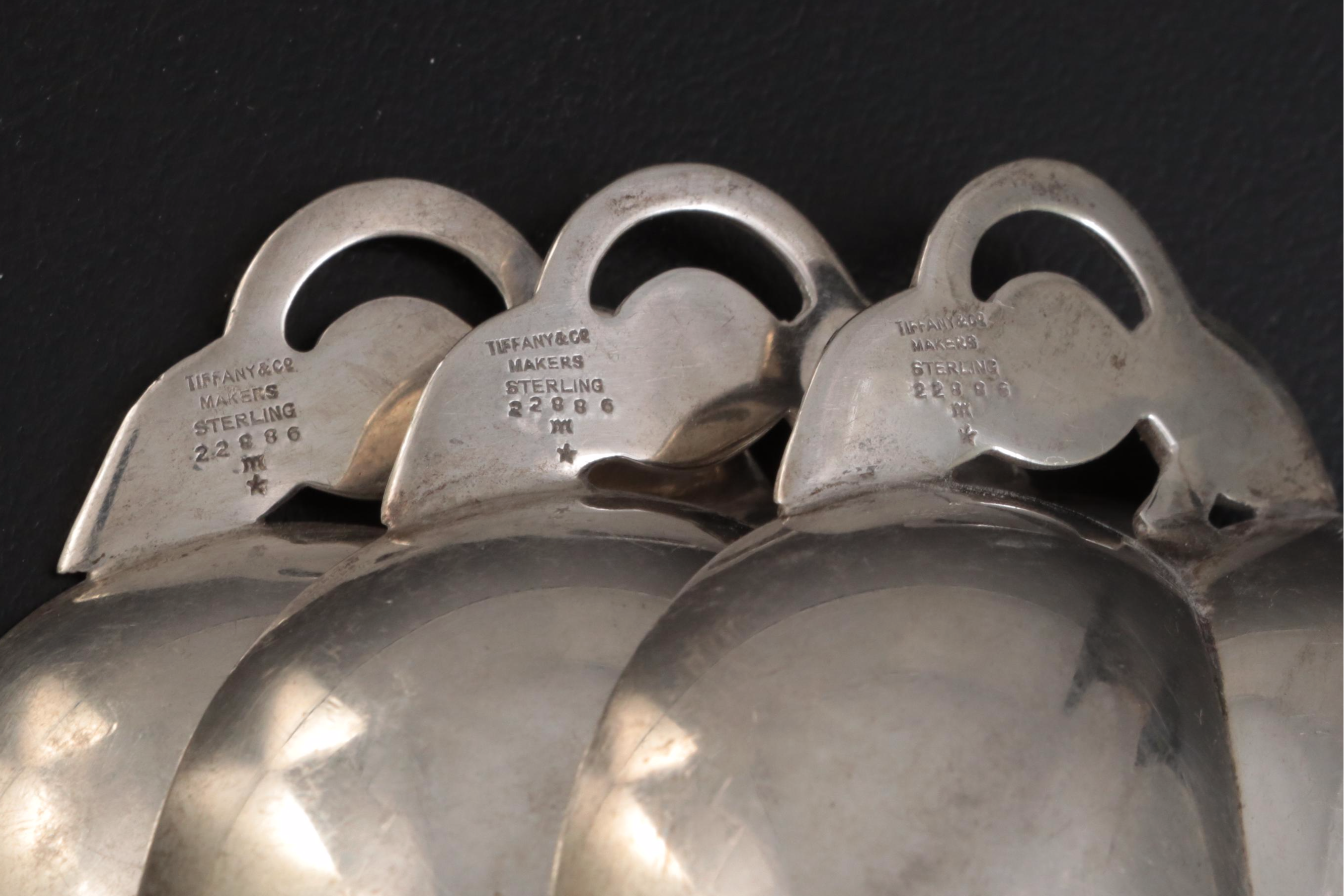 Tiffany & Co. Sterling Silver Leaf Shaped Nut Bowls, 20th Century