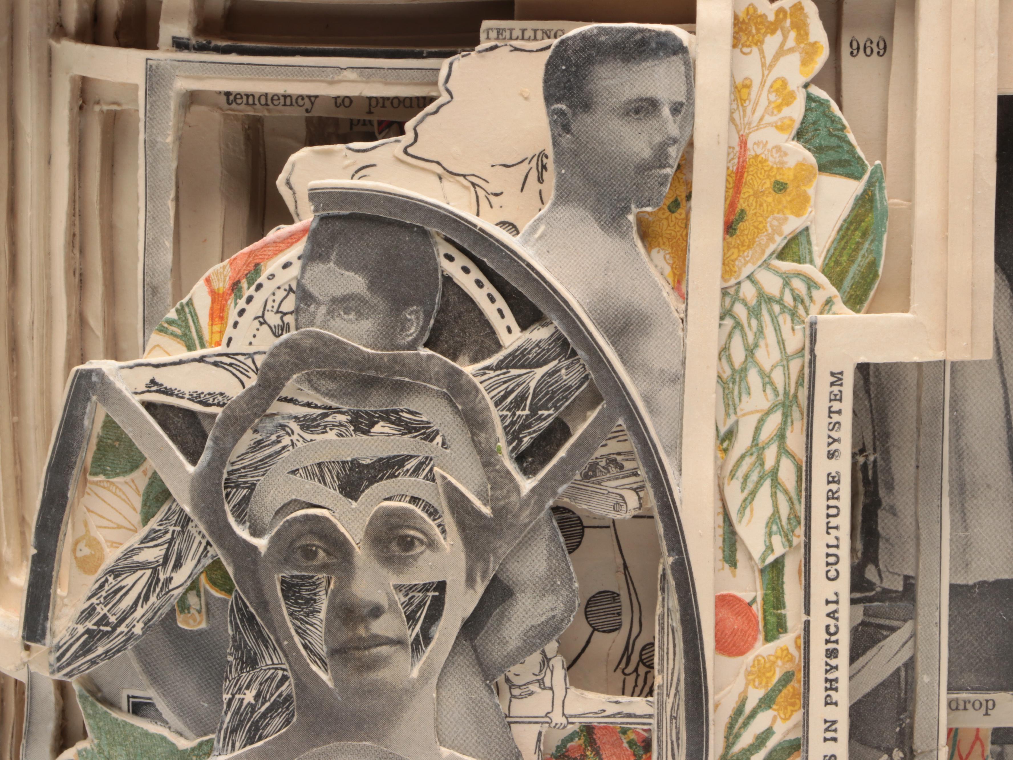 Brian Dettmer Altered Book Sculpture "Household Advertiser," 2011