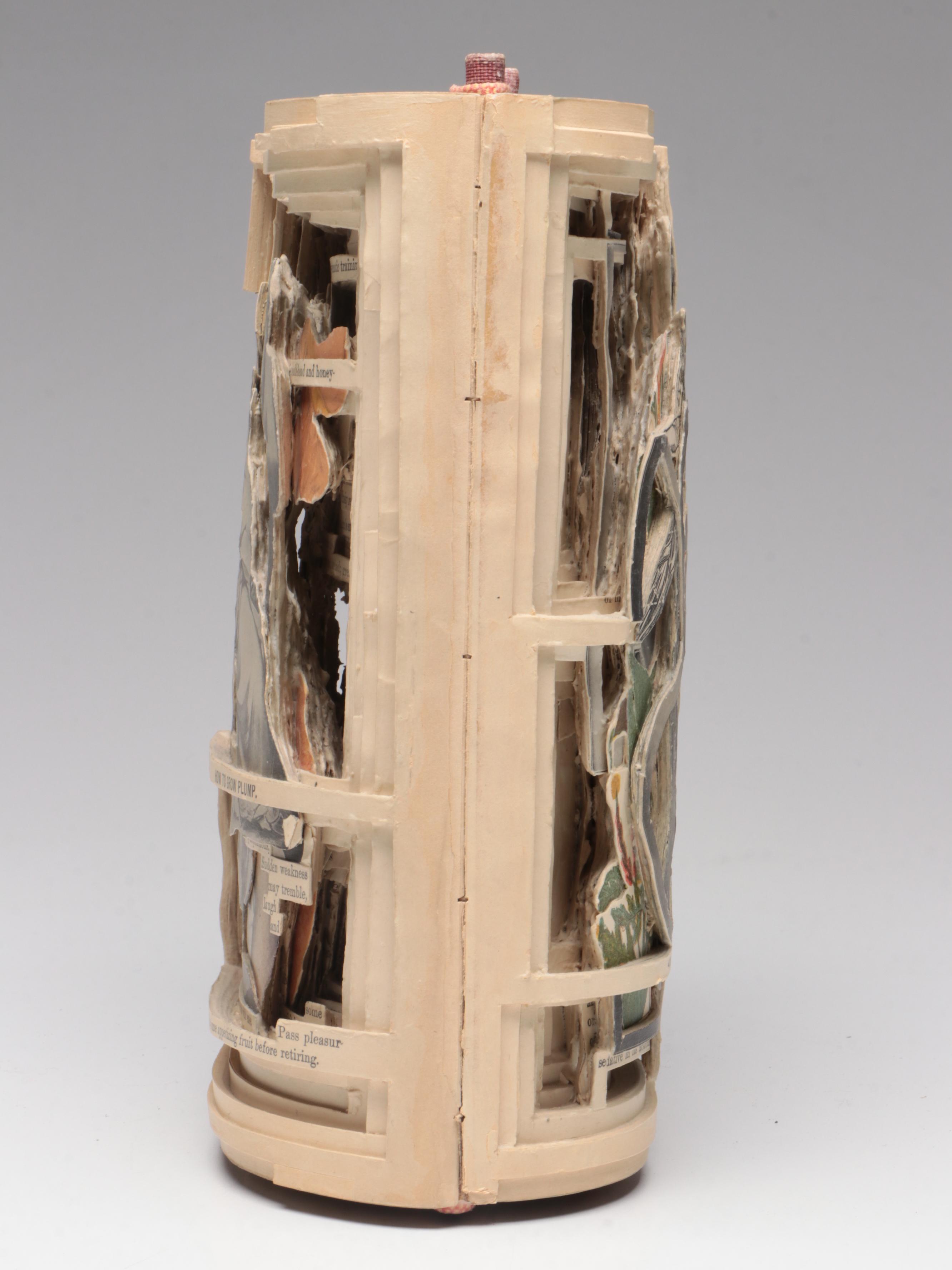 Brian Dettmer Altered Book Sculpture "Household Advertiser," 2011