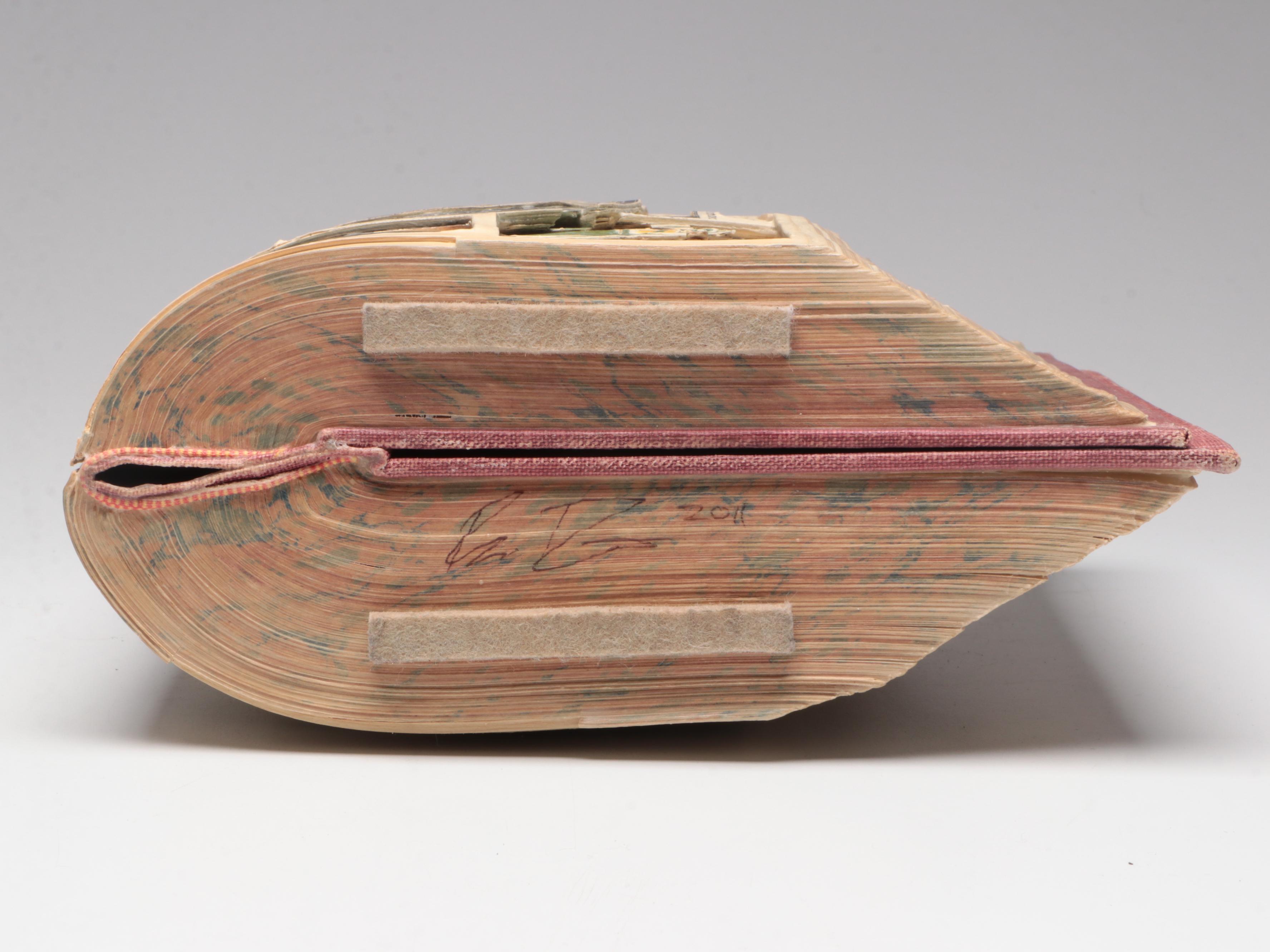 Brian Dettmer Altered Book Sculpture "Household Advertiser," 2011