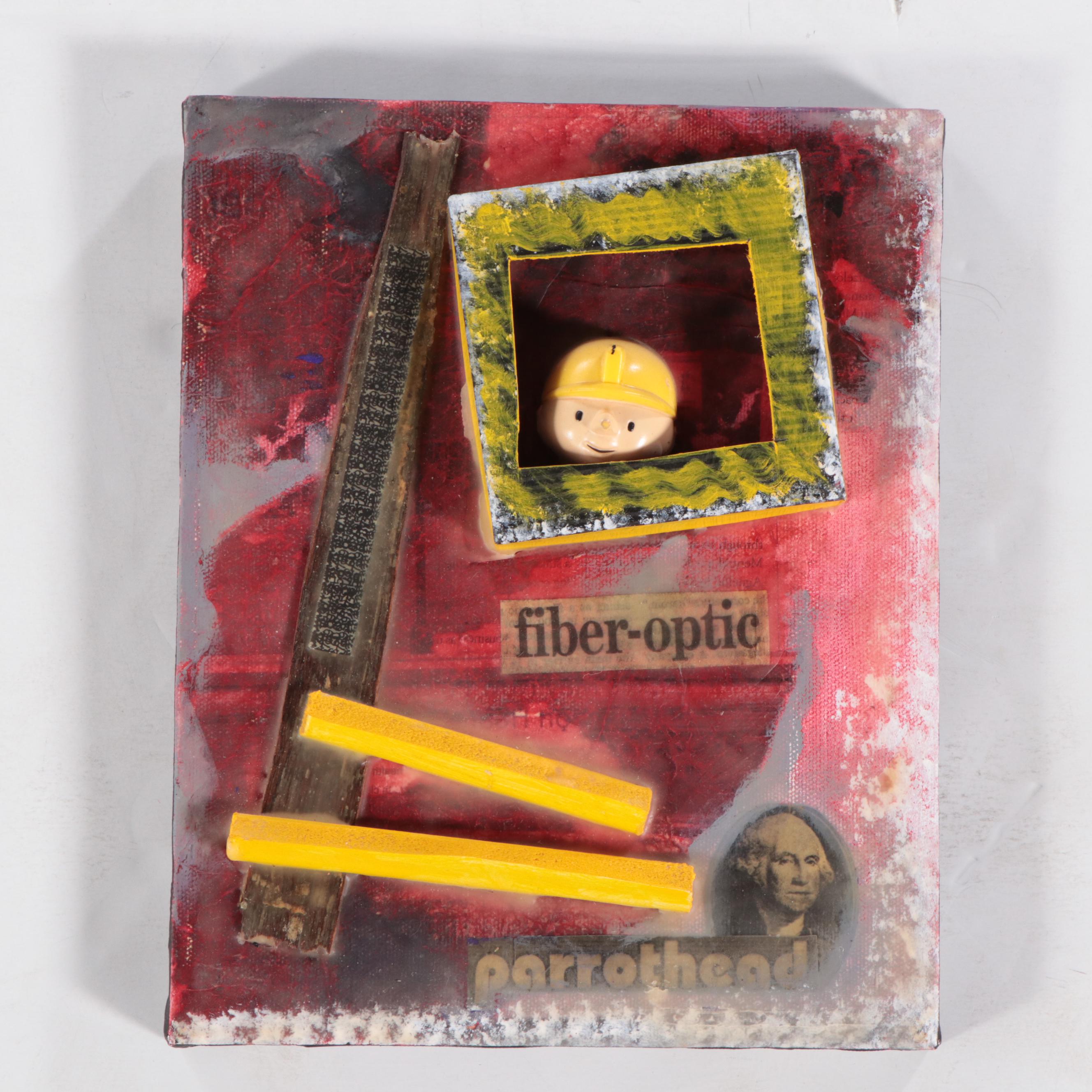 Burnell Yow! Found Object Collages "Fifty-Two Collages in 52 Weeks," 2004-2005