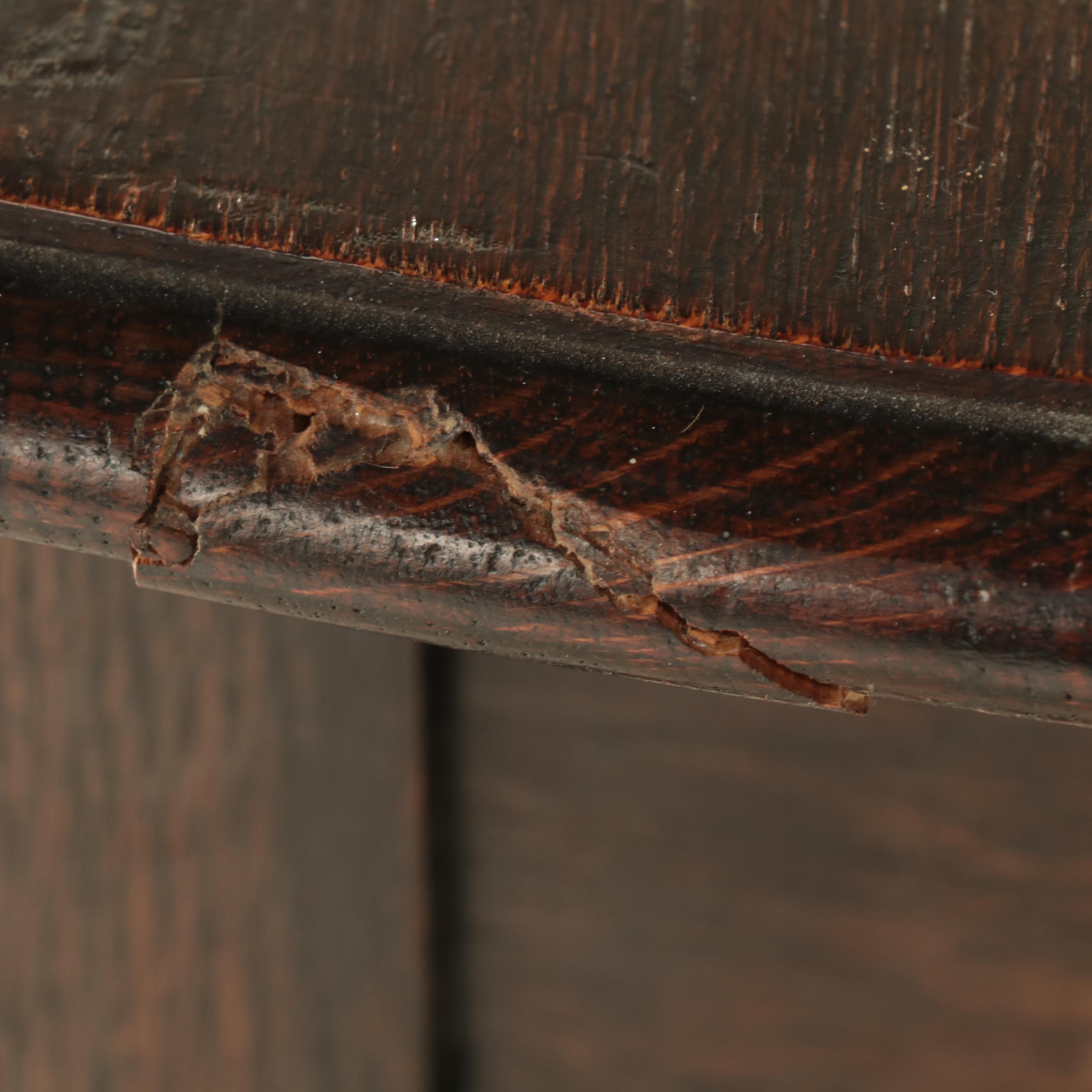 Jacobean Revival Quartersawn Oak and Barley Twist Gateleg Table
