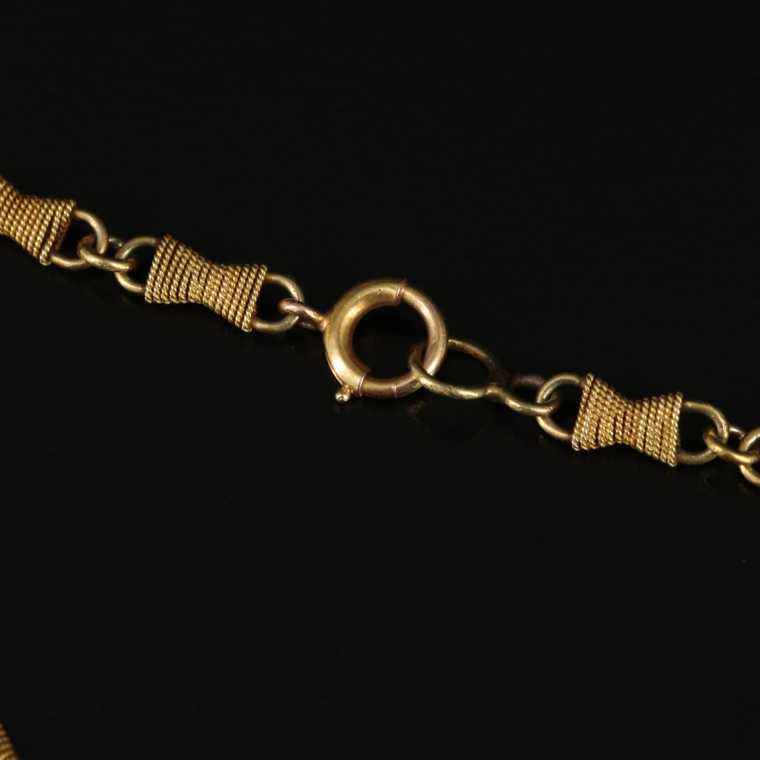 Victorian 14K Carved Coral Flower Necklace