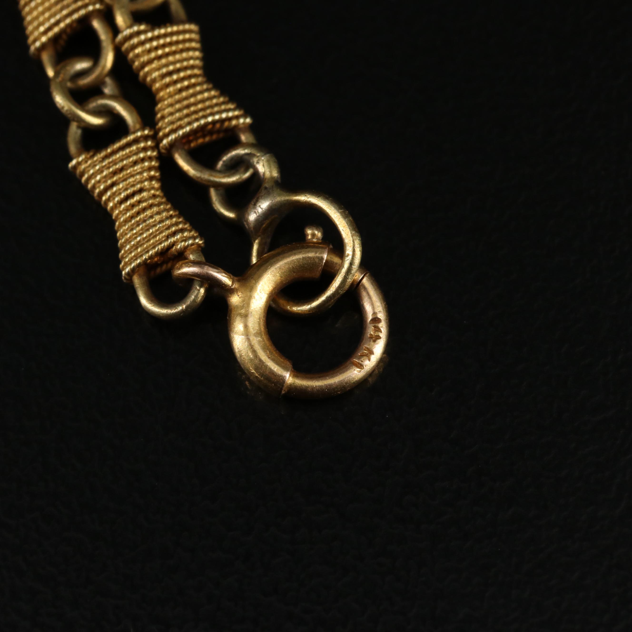 Victorian 14K Carved Coral Flower Necklace