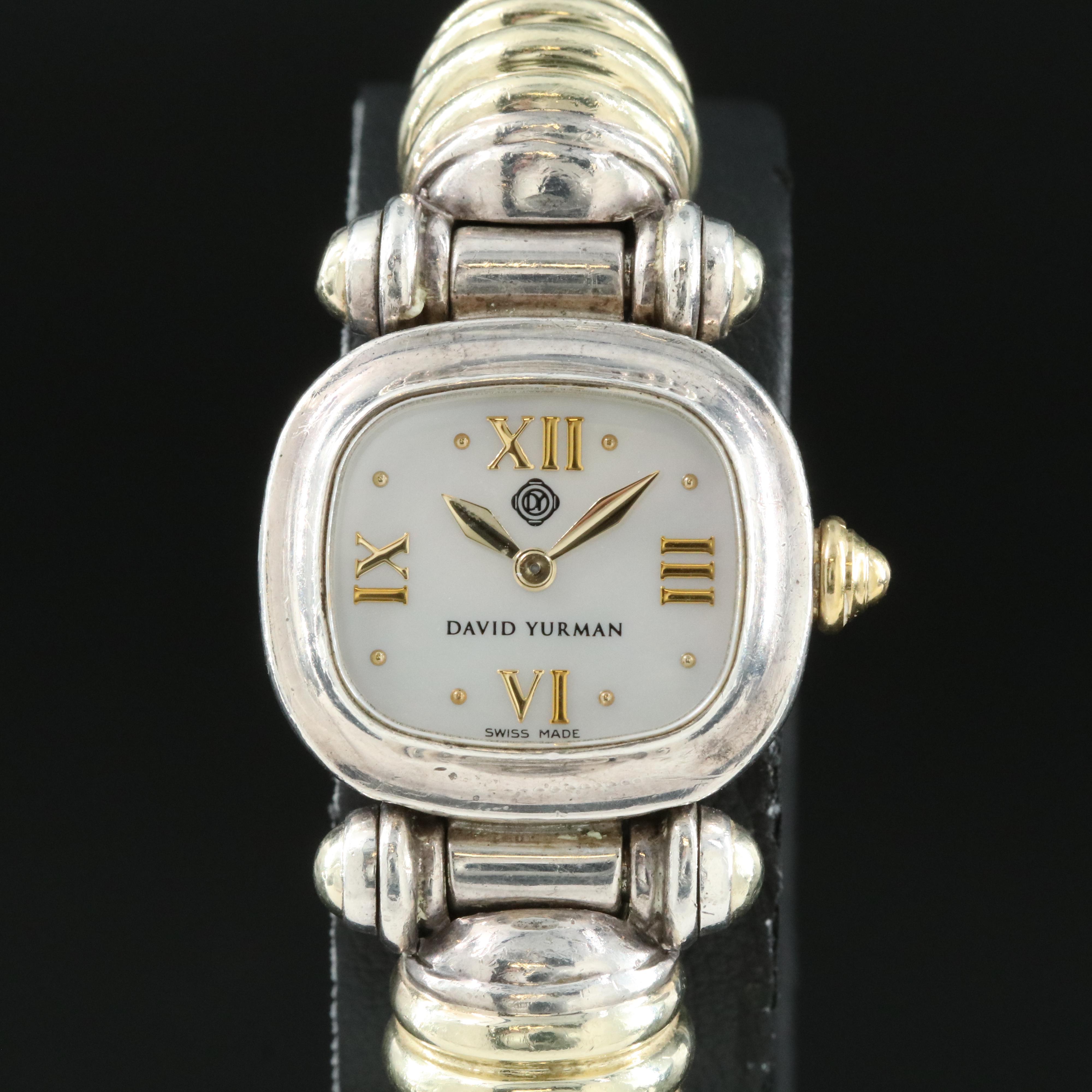 David Yurman Sterling Silver, Mother-of-Pearl Dial Quartz Watch