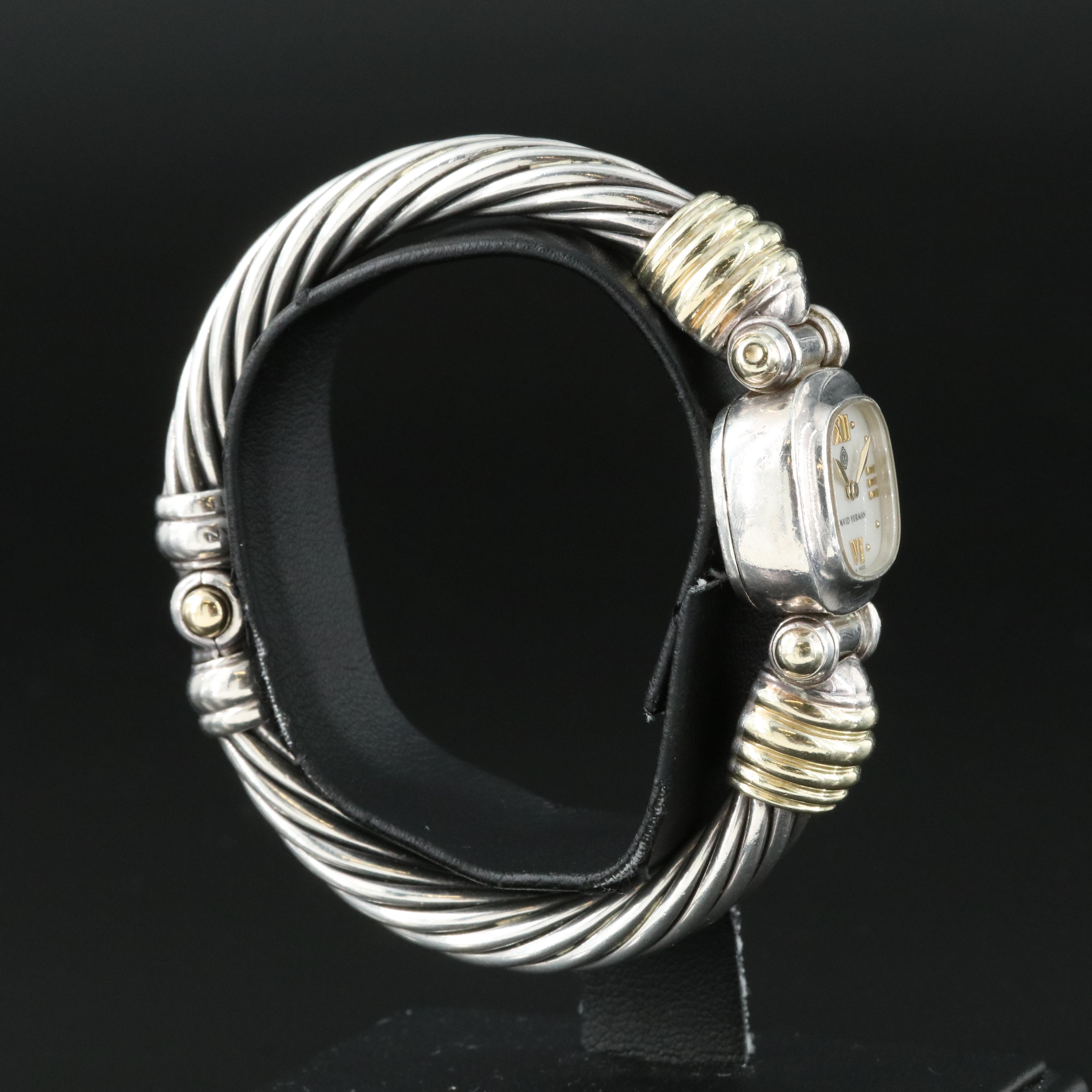 David Yurman Sterling Silver, Mother-of-Pearl Dial Quartz Watch