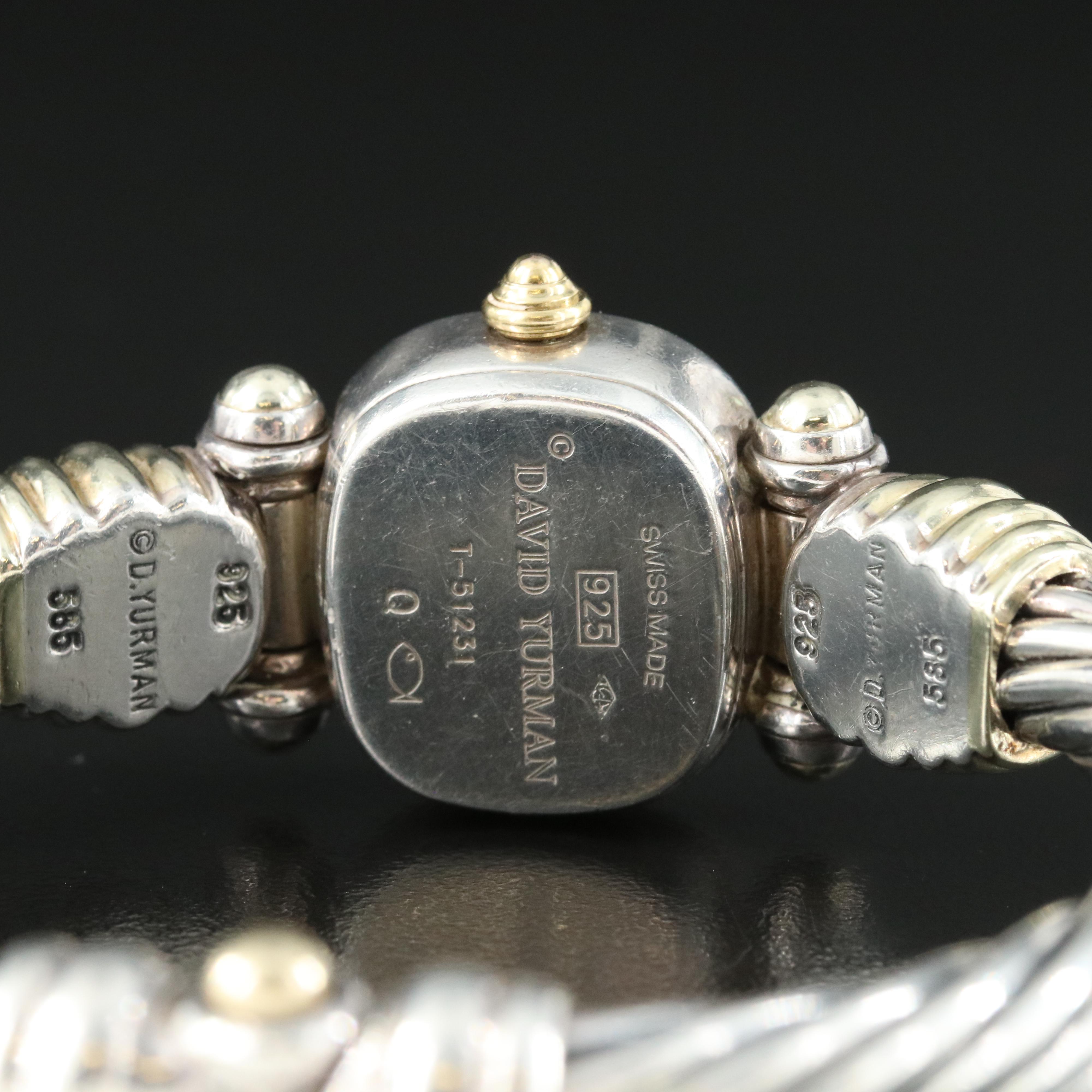 David Yurman Sterling Silver, Mother-of-Pearl Dial Quartz Watch