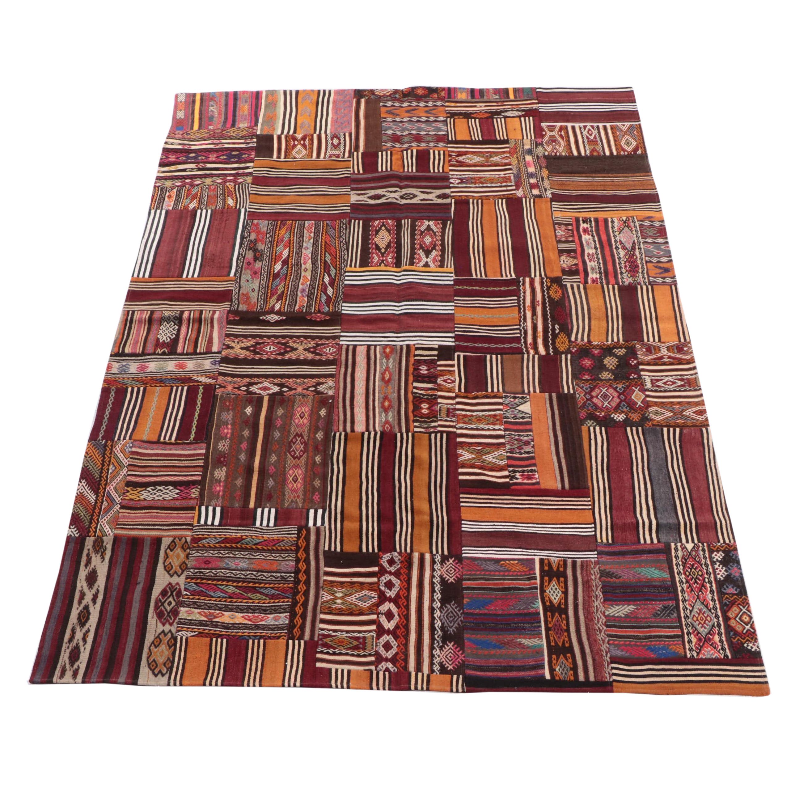 7'7 x 11'7 Handmade Turkish Pieced Patchwork Area Rug