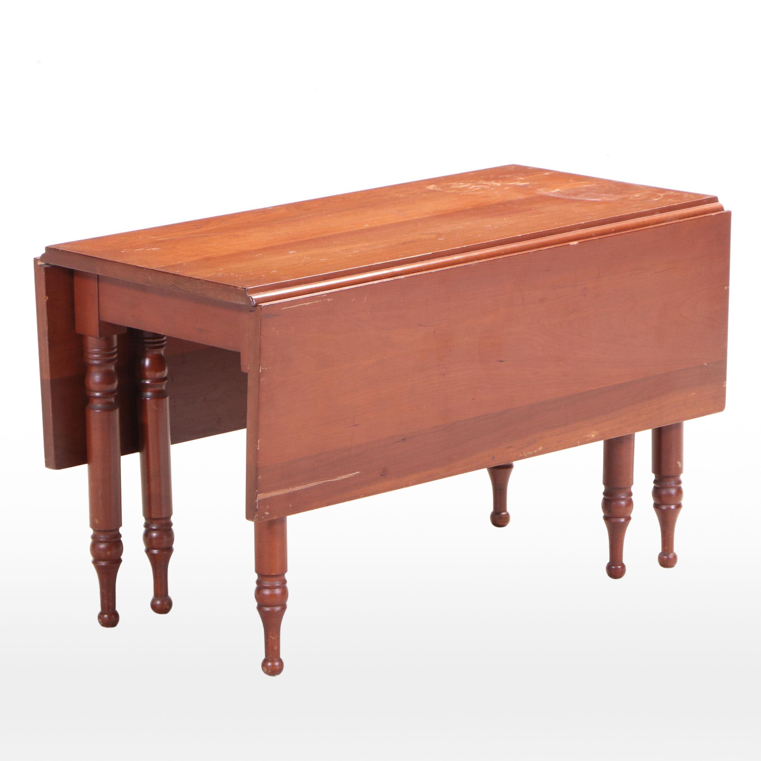 American Primitive Style Cherrywood DropLeaf Coffee Table, 20th