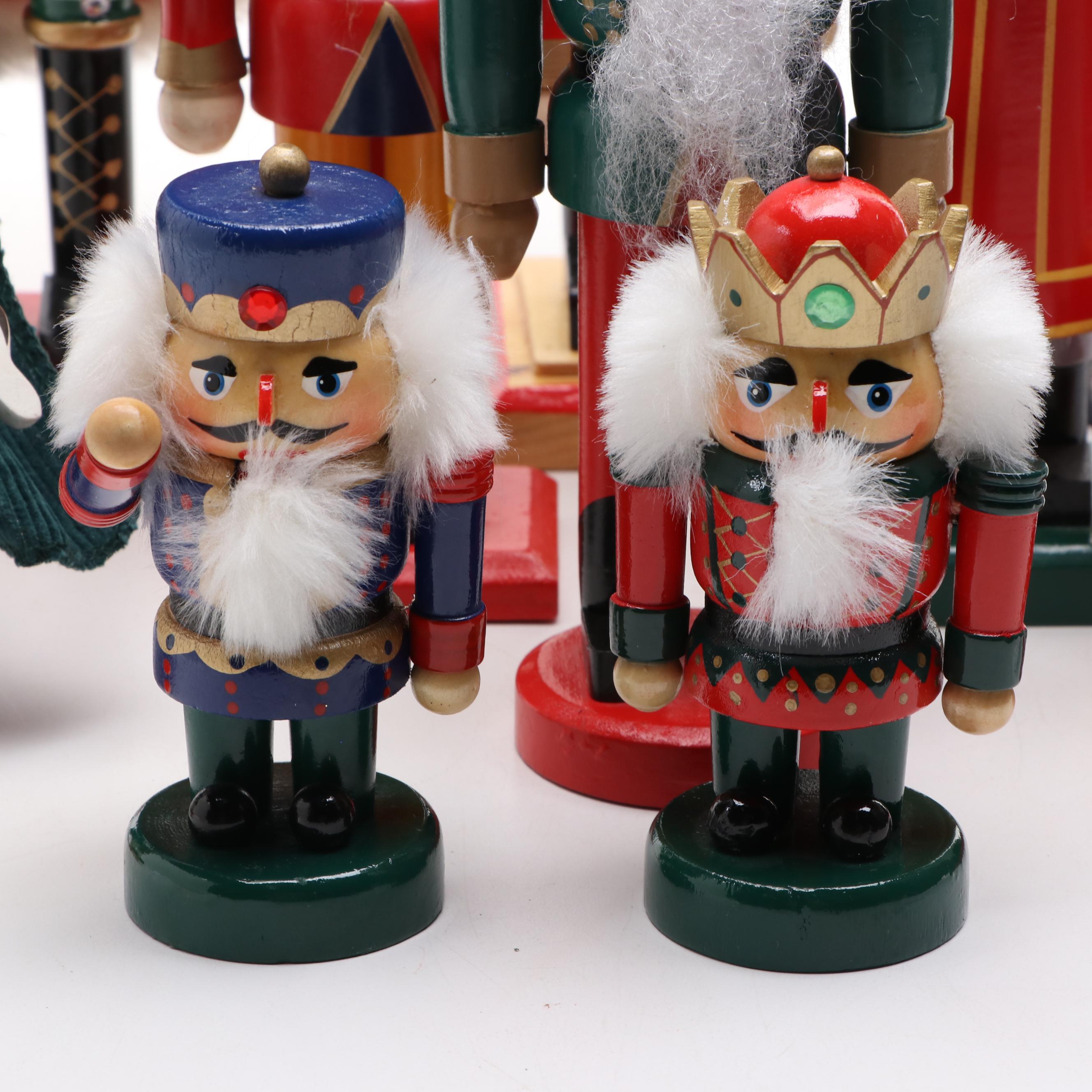 Polychrome Wooden Nutcracker Figures
