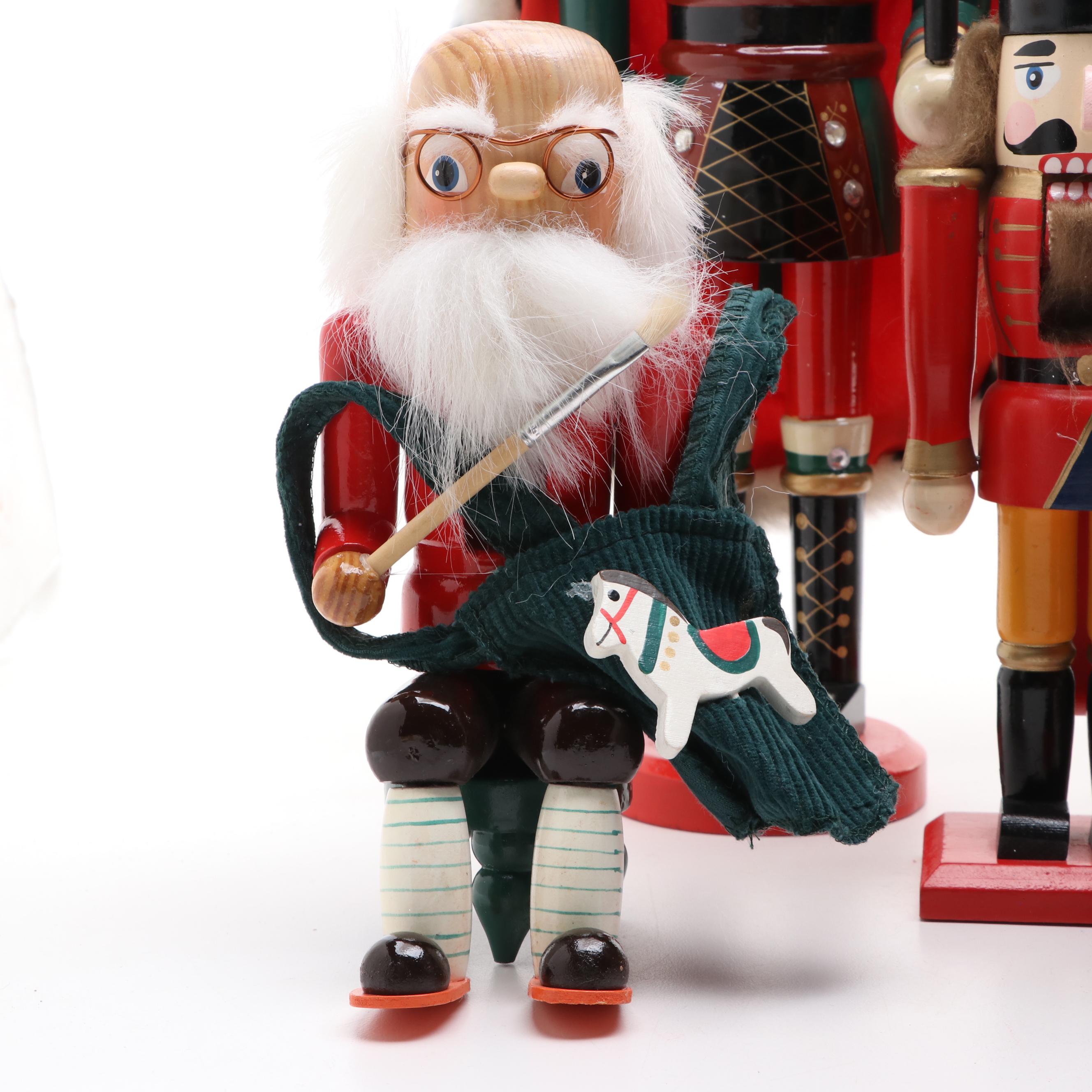 Polychrome Wooden Nutcracker Figures