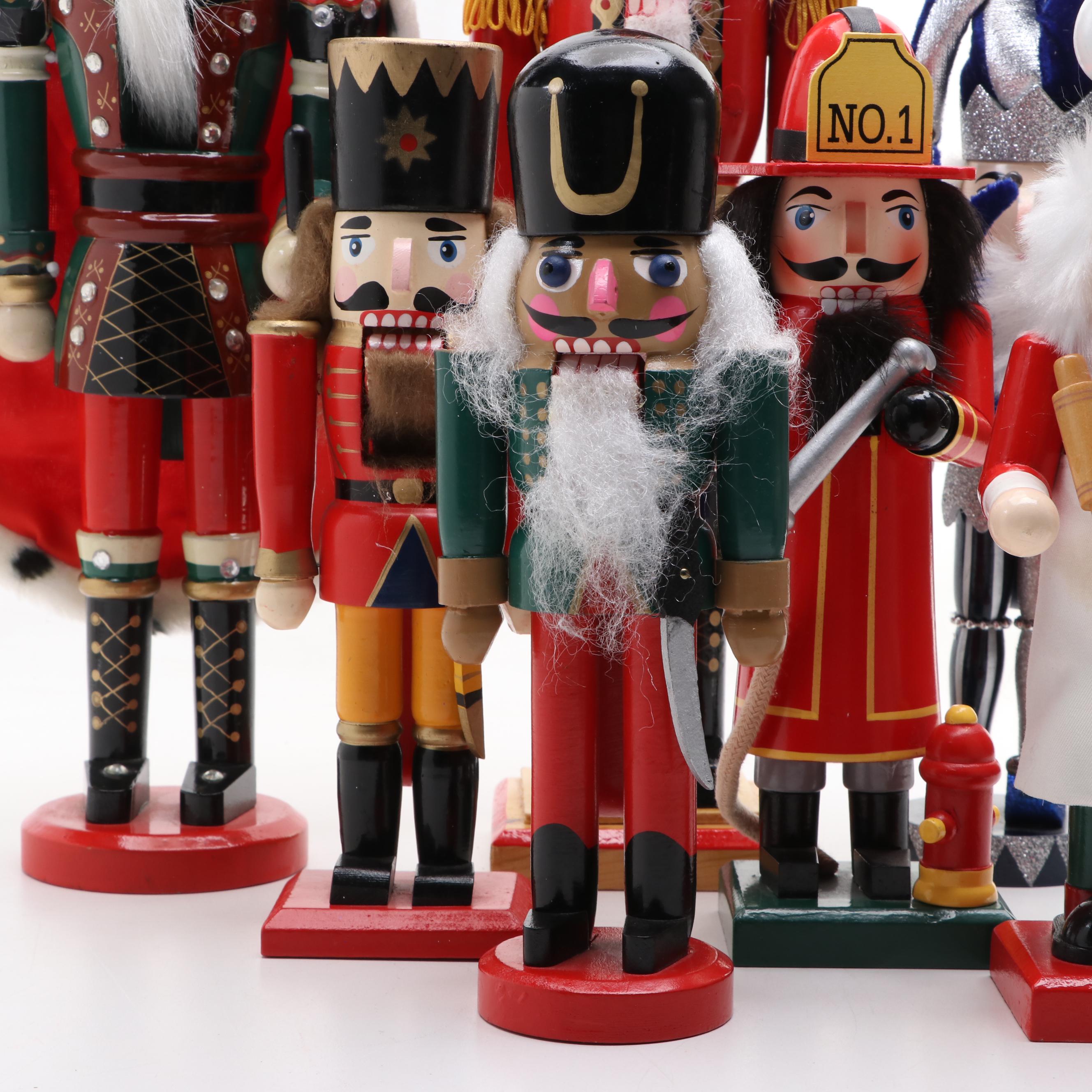 Polychrome Wooden Nutcracker Figures
