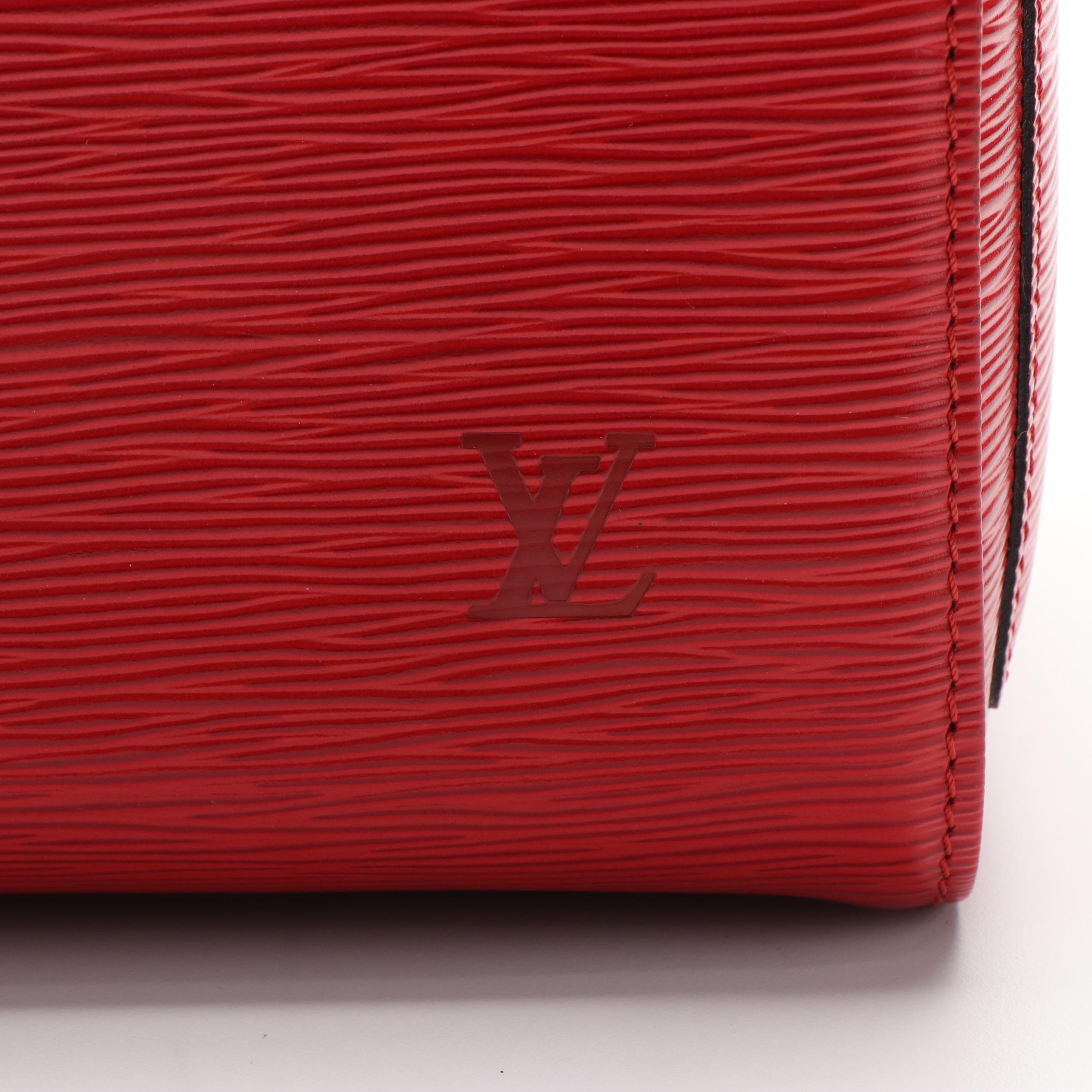 Louis Vuitton Speedy 30 Red Epi Leather Handbag