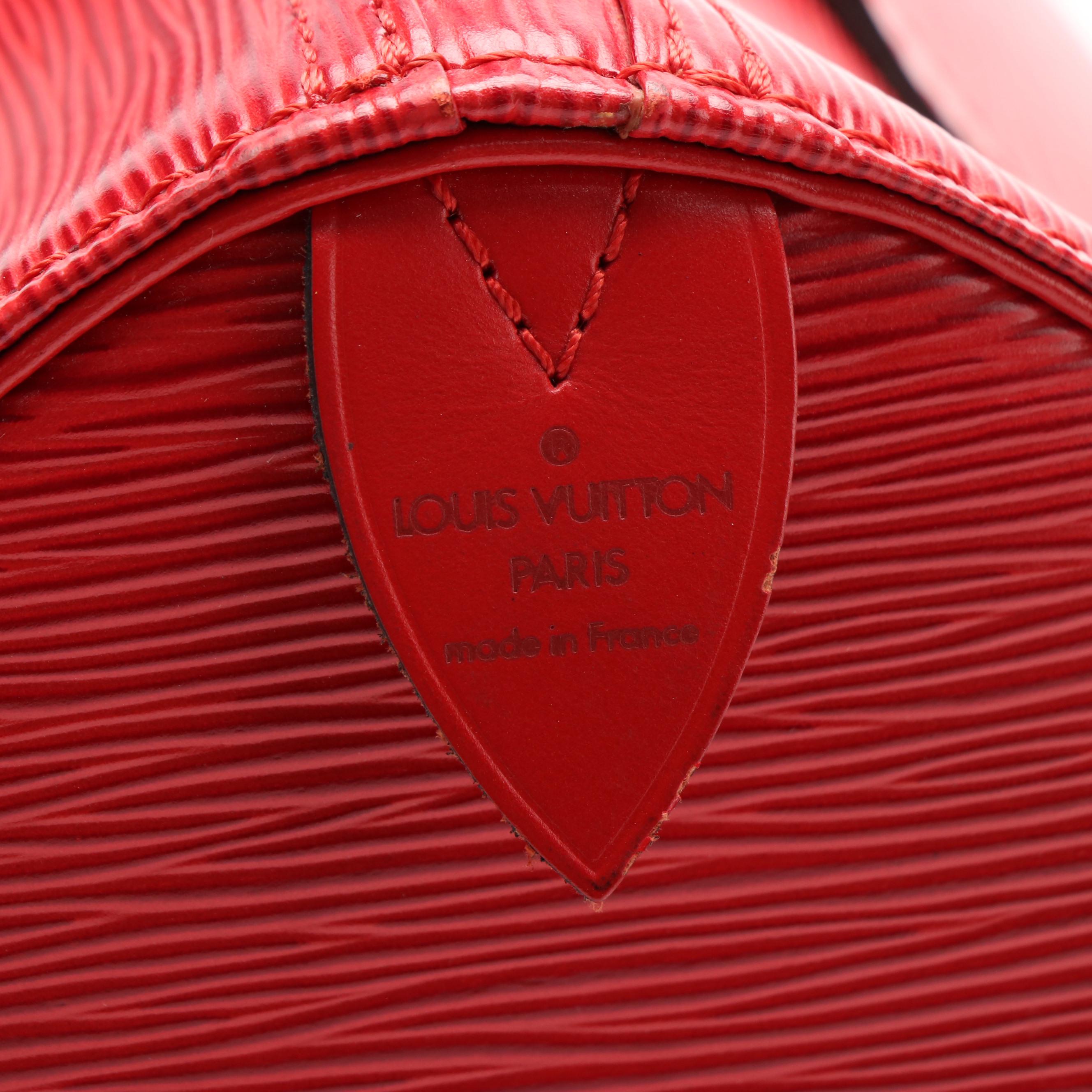 Louis Vuitton Speedy 30 Red Epi Leather Handbag