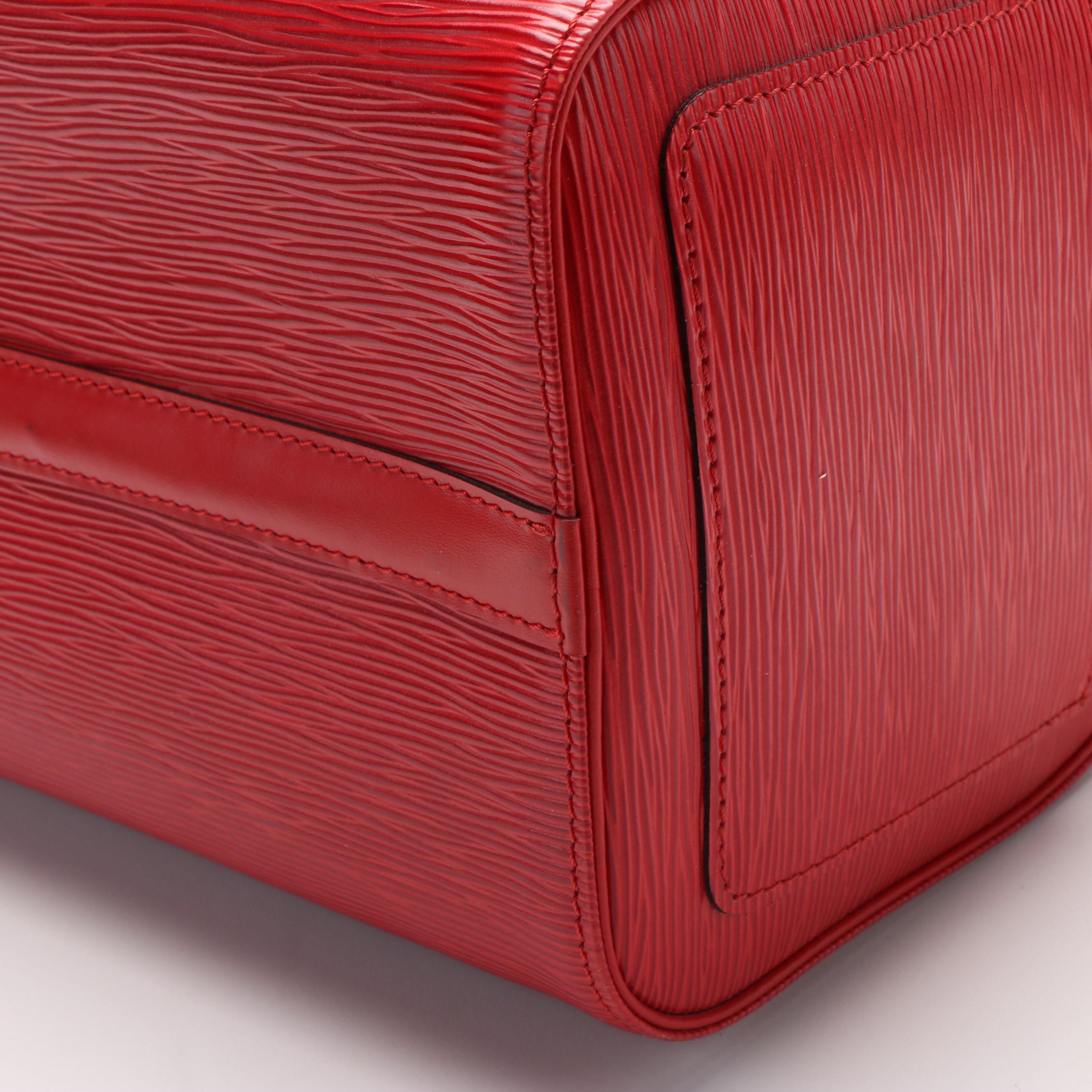 Louis Vuitton Speedy 30 Red Epi Leather Handbag