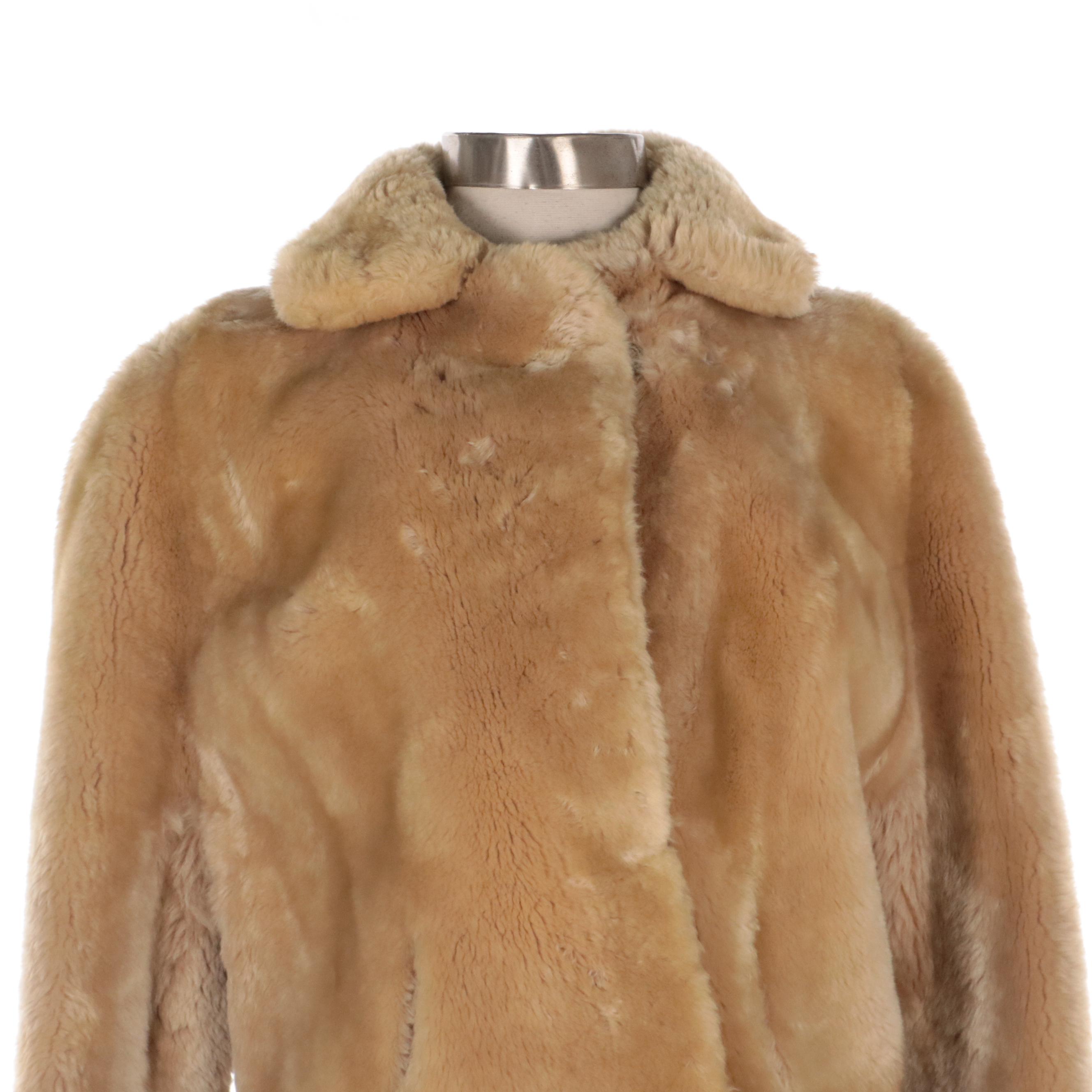Lesley Creation Dyed Sheared Beaver Fur Coat for Shillito's Fur Salon