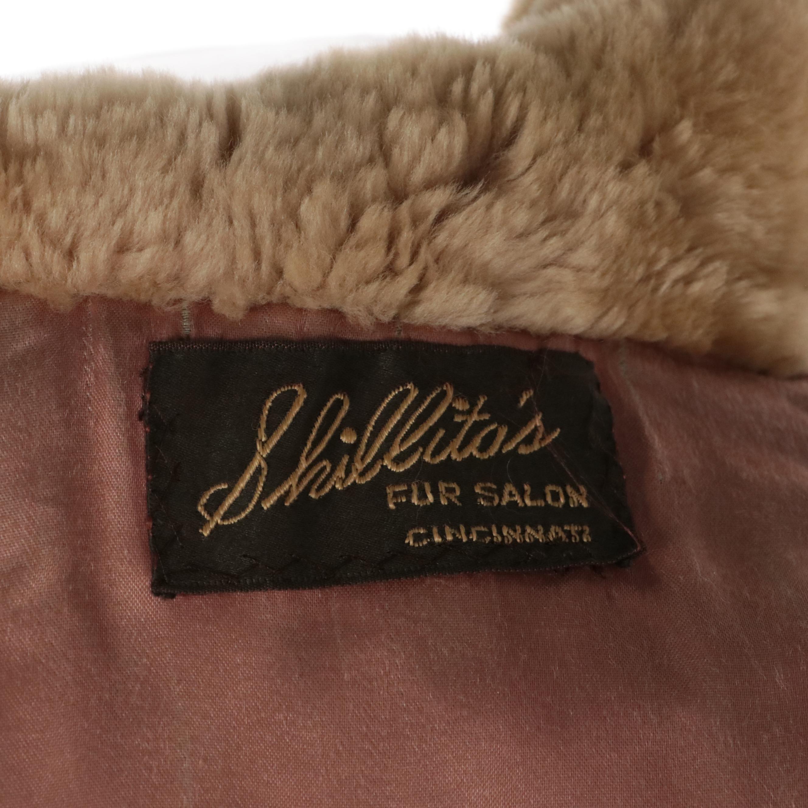 Lesley Creation Dyed Sheared Beaver Fur Coat for Shillito's Fur Salon