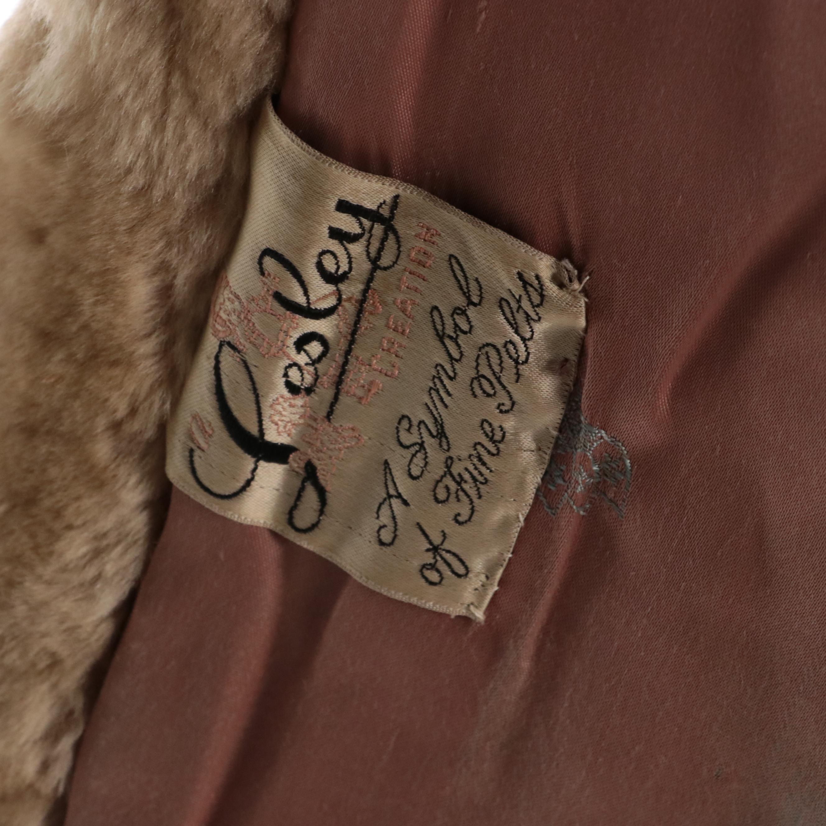 Lesley Creation Dyed Sheared Beaver Fur Coat for Shillito's Fur Salon