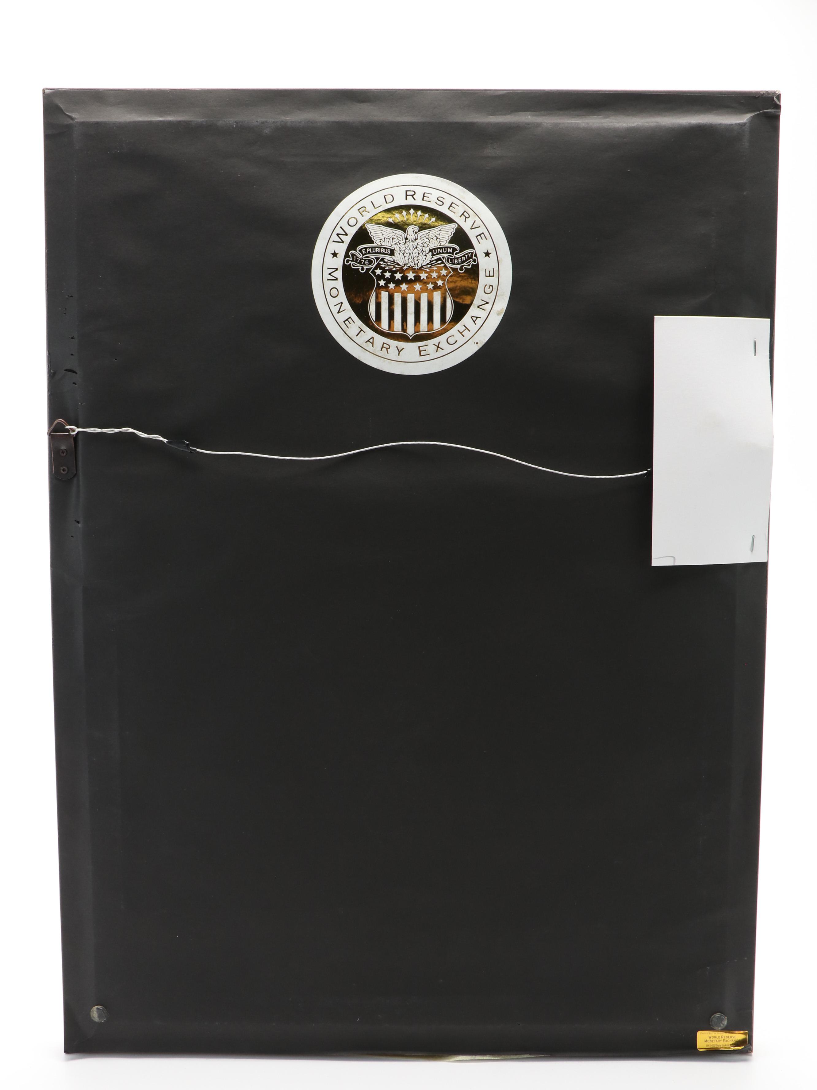 Nearly Complete Framed Presidential Dollar Collection