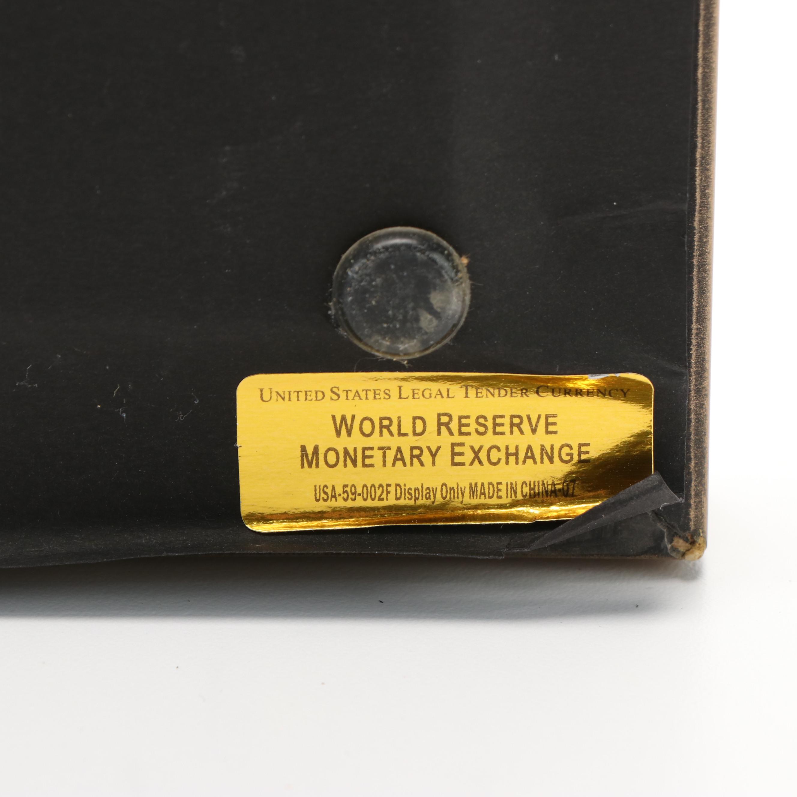 Nearly Complete Framed Presidential Dollar Collection