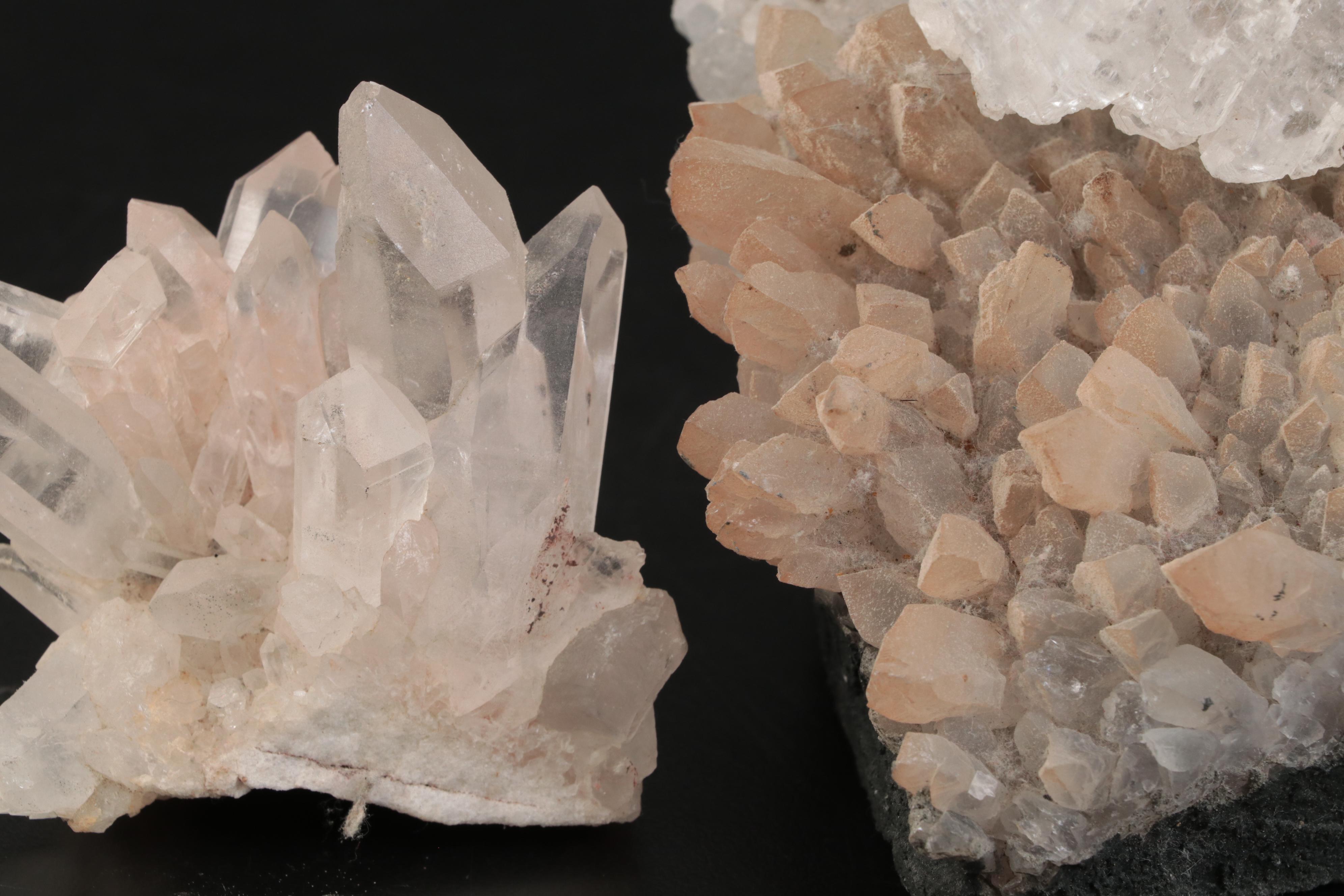 Selenite Tower, Slabs, Dog Tooth Spar and Quartz Specimens