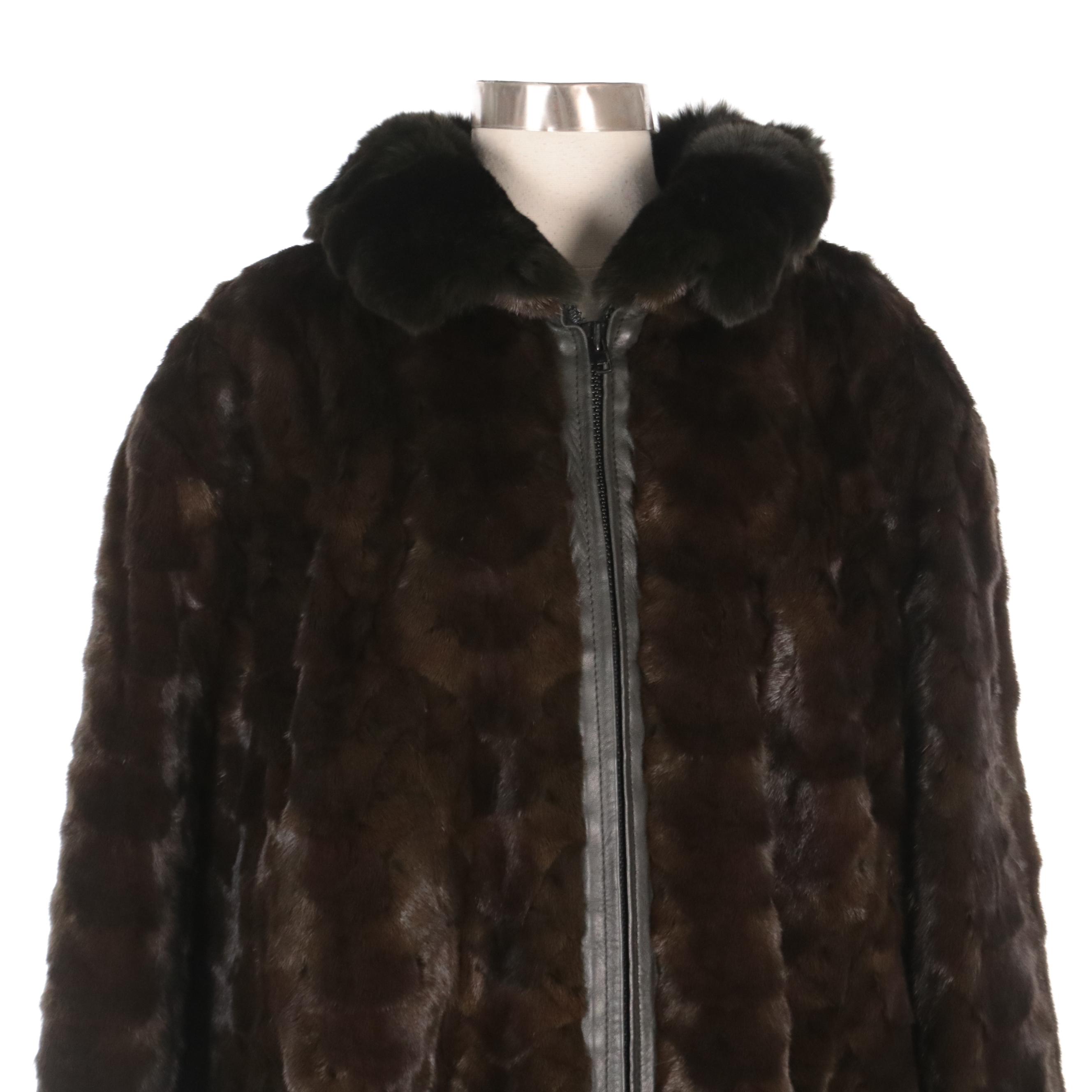 Rabbit Fur Zip Jacket by Élan Furs