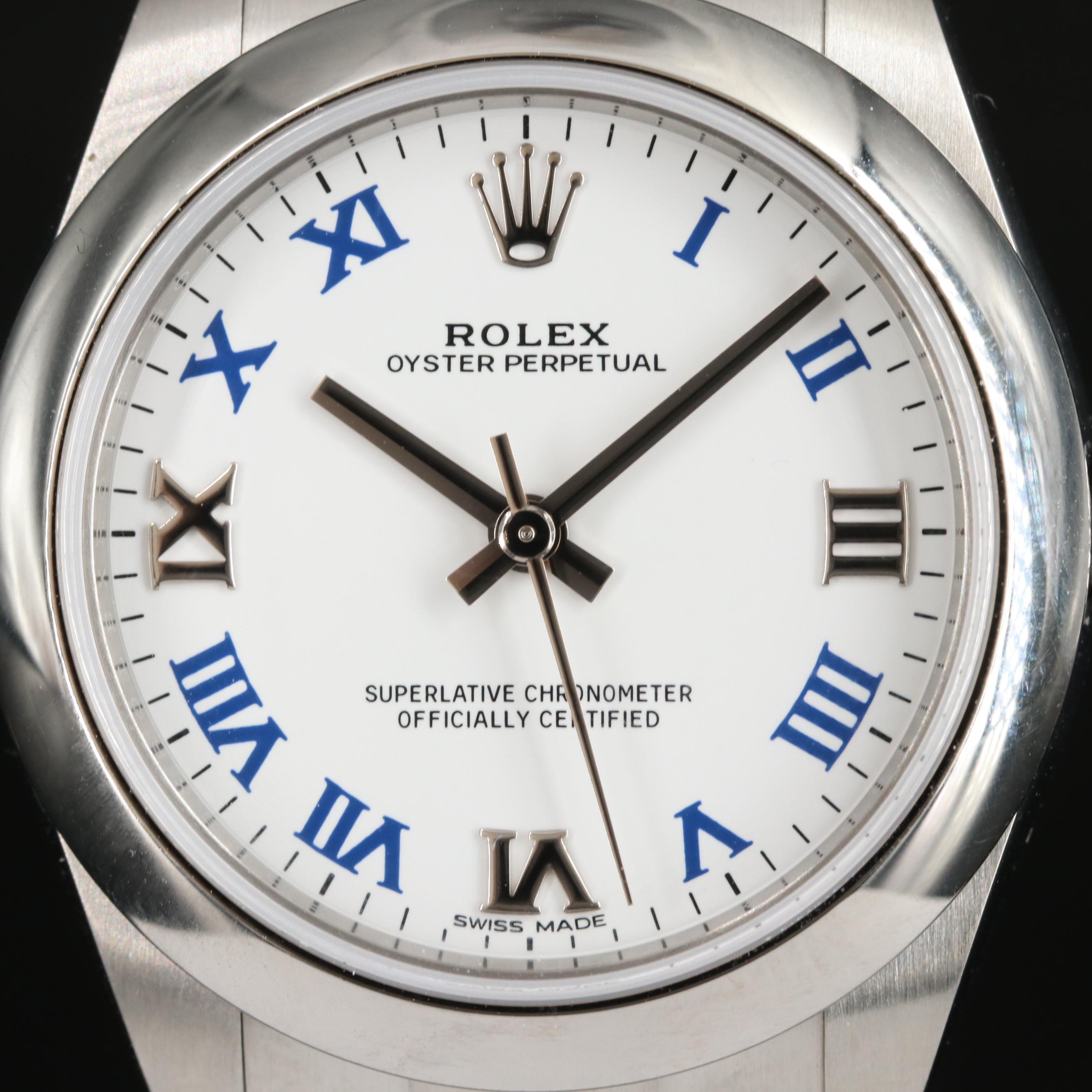 Rolex Lady Oyster Perpetual White Roman Dial Watch
