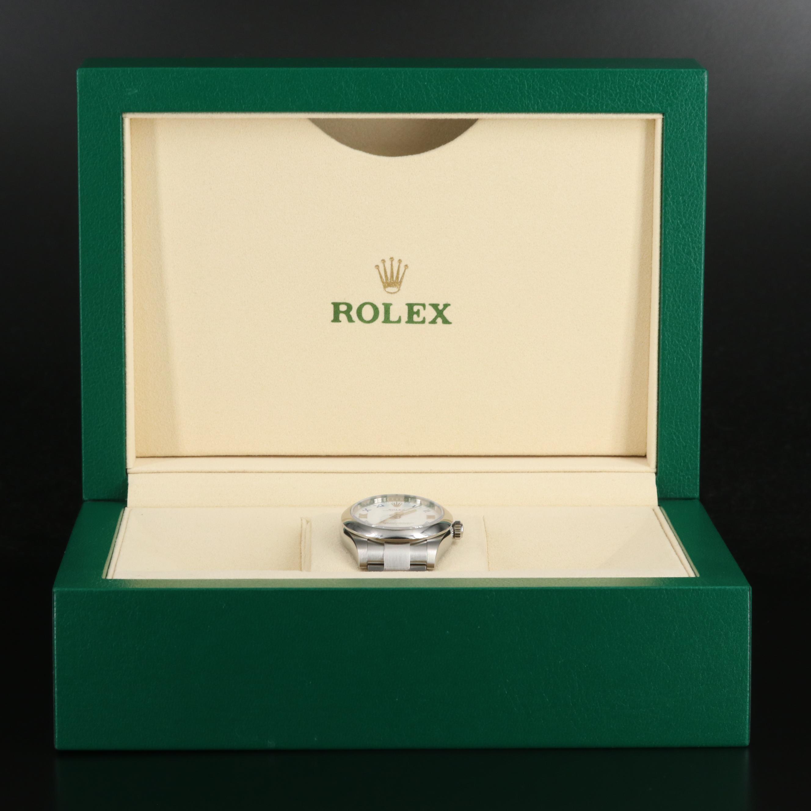 Rolex Lady Oyster Perpetual White Roman Dial Watch