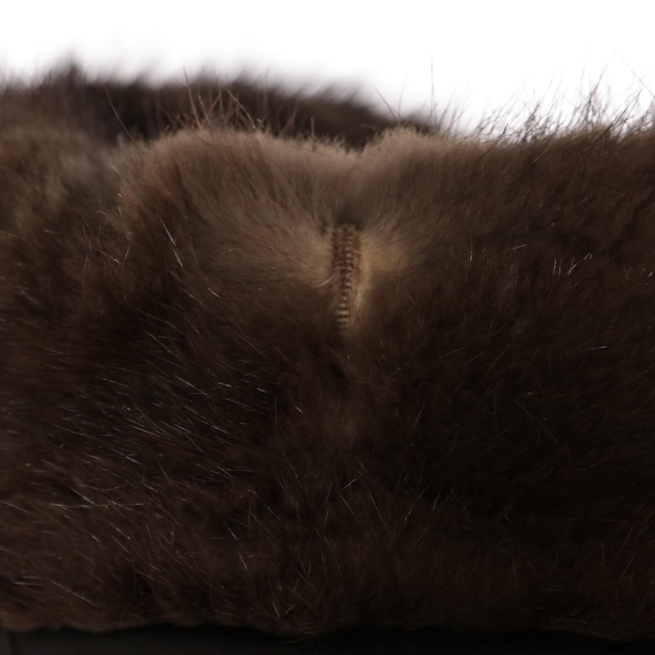 Elán Furs Brown Mink Fur Front-Zip Jacket