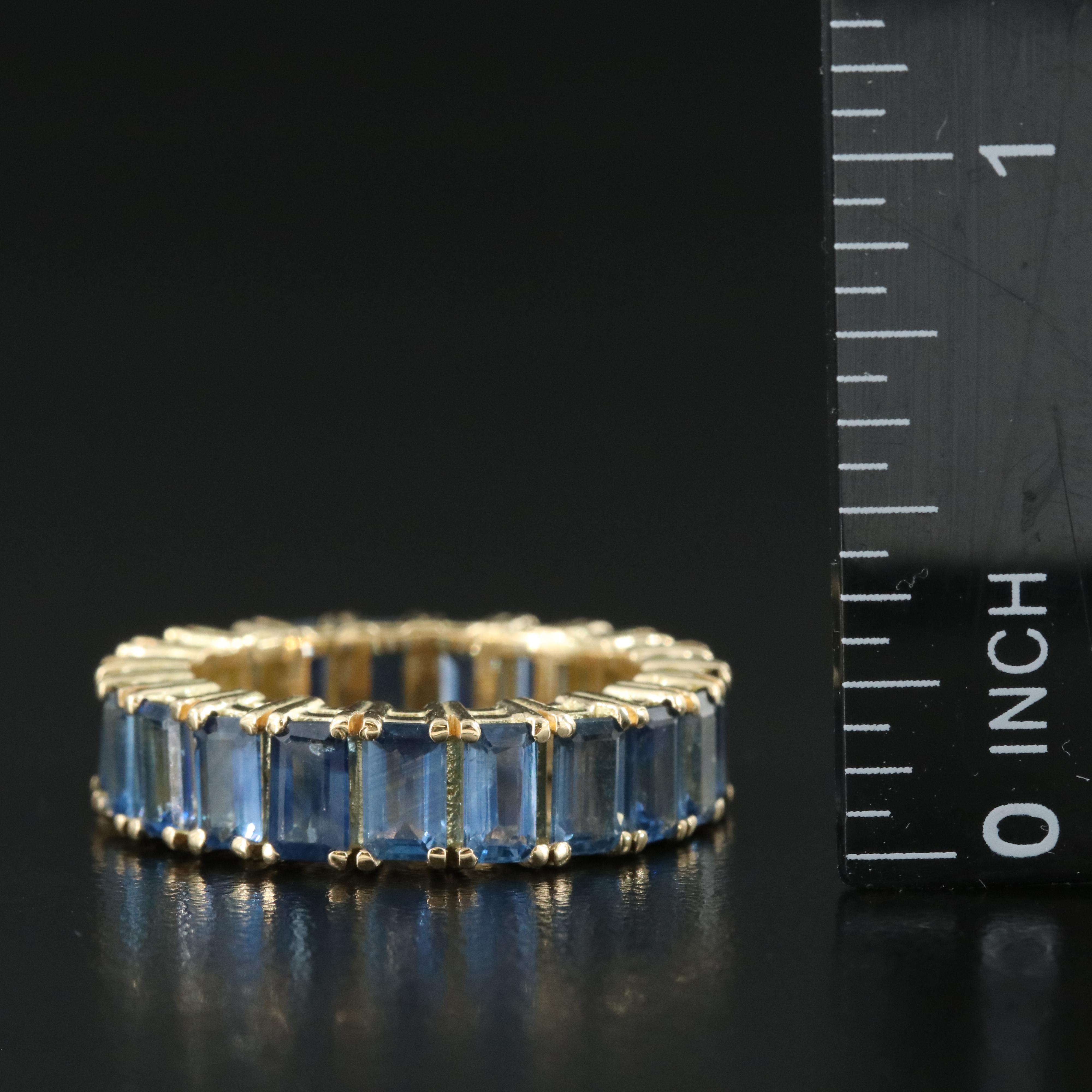 18K Sapphire Eternity Band