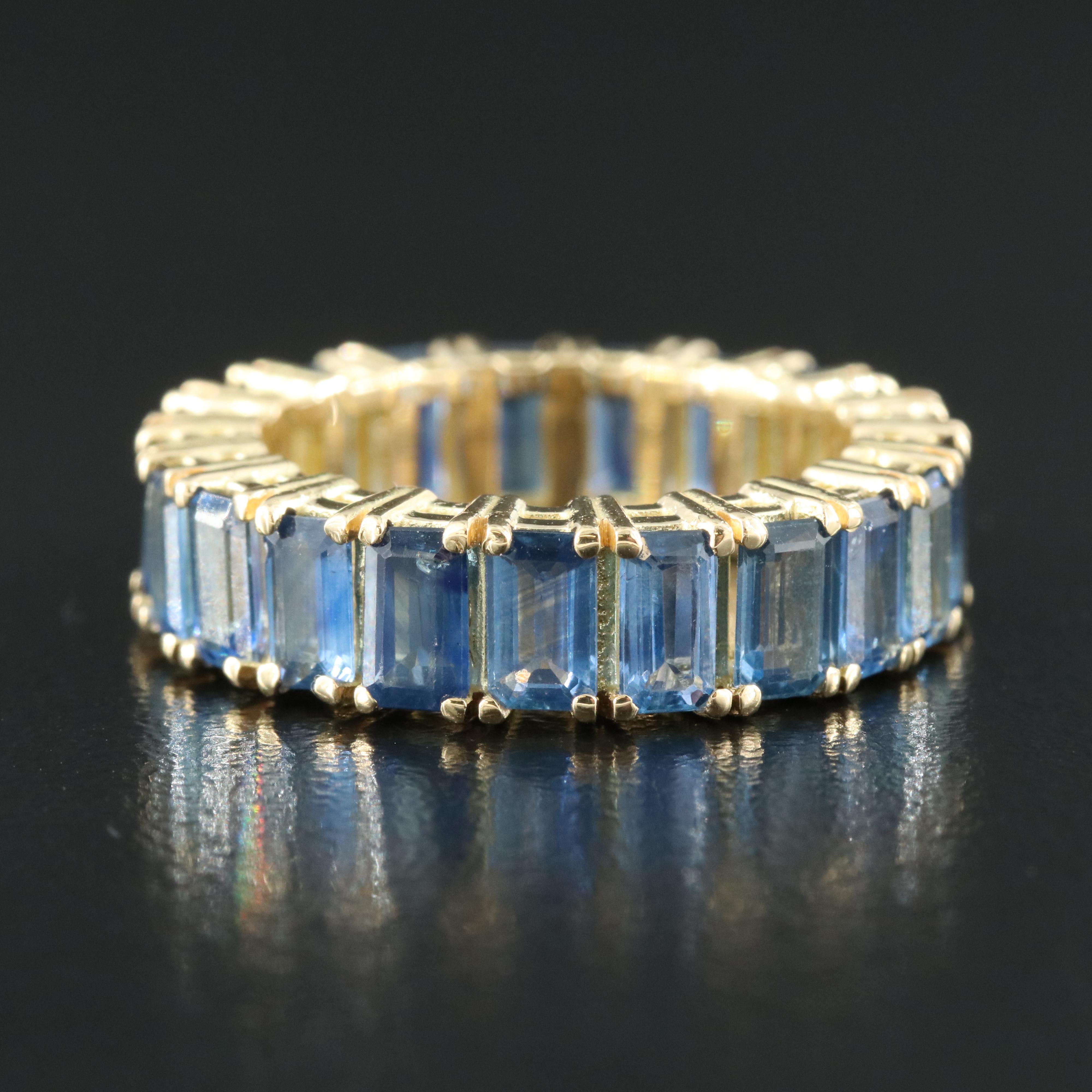 18K Sapphire Eternity Band