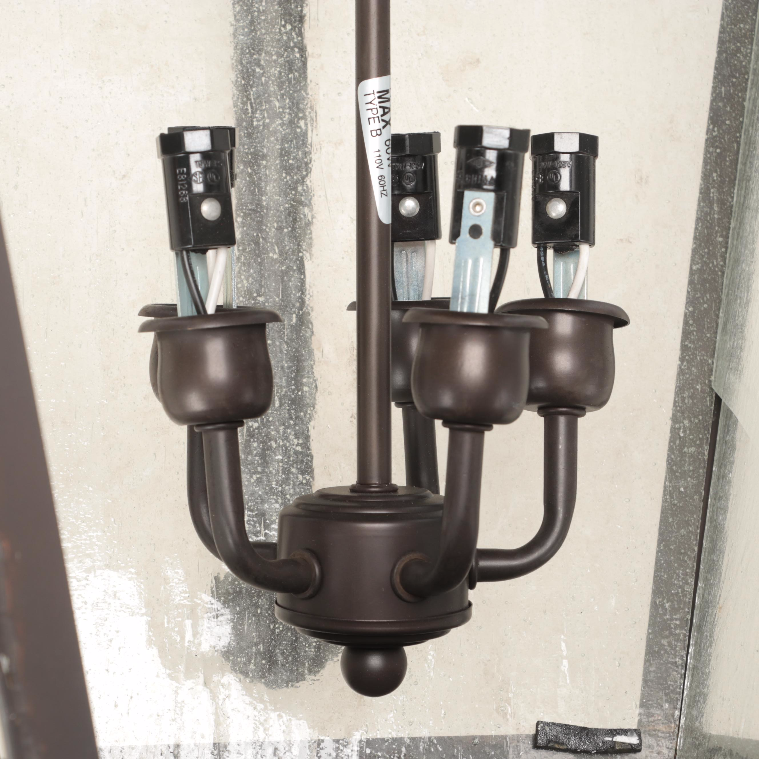 Livex Lighting "Amwell" Carriage Style Four-Arm Pendant Wall Light