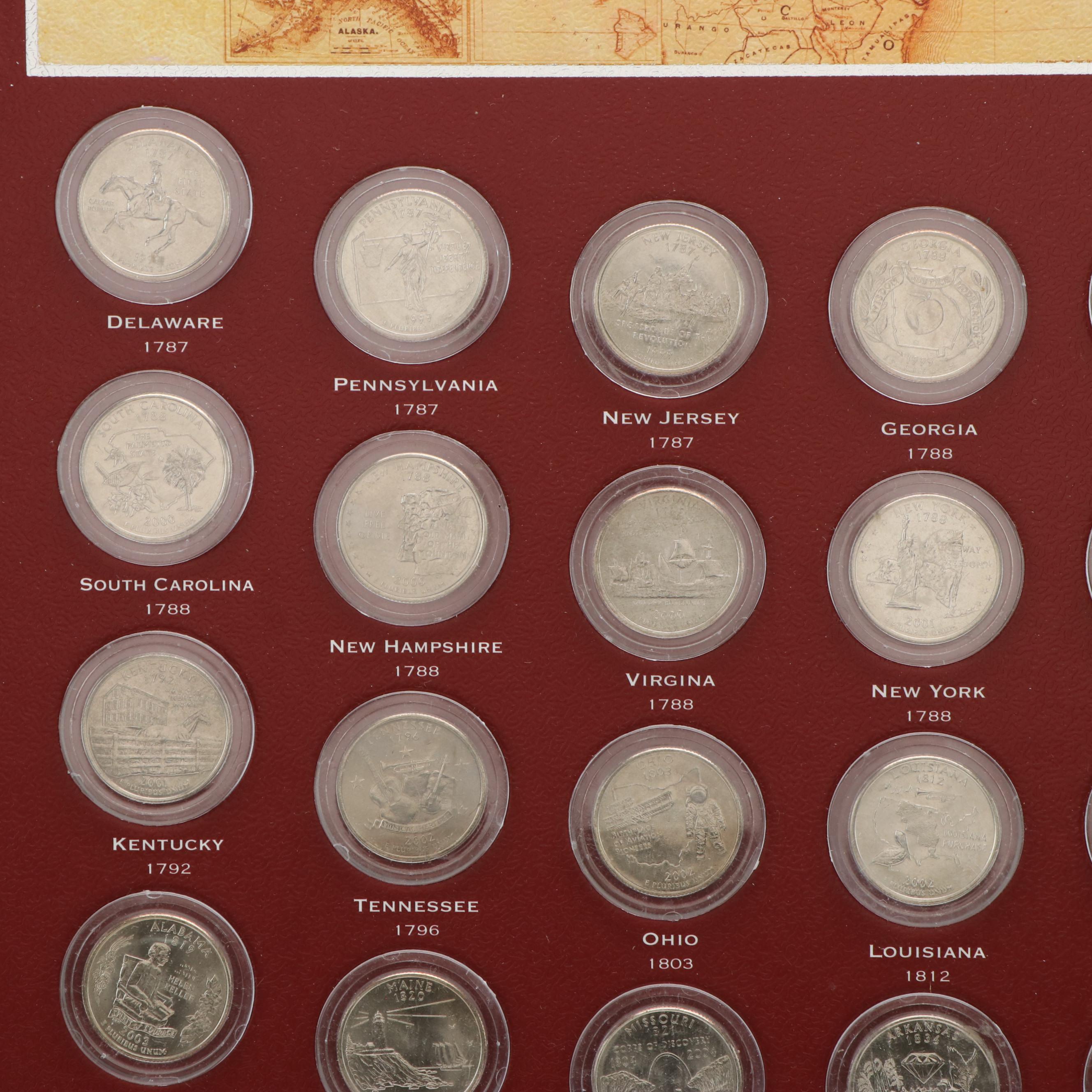 Complete Framed State Quarter Collection 1999-2009 Plus Territories