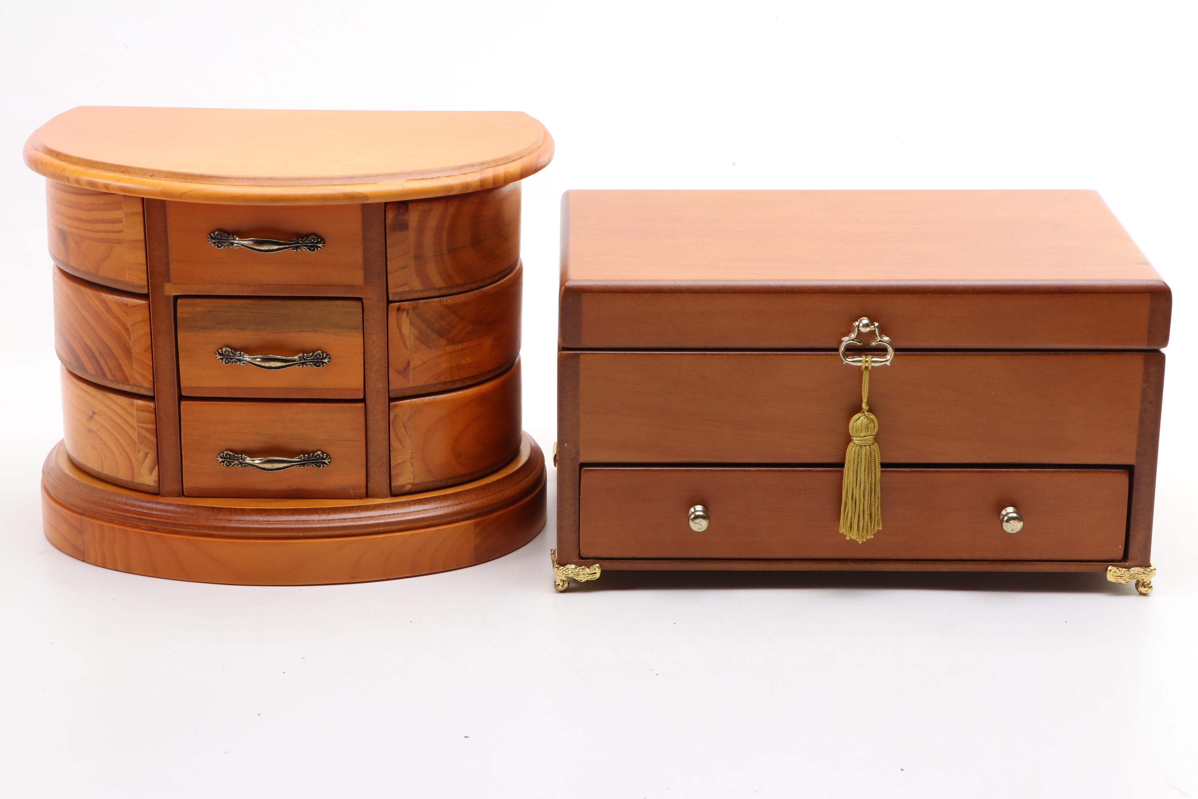 Dresser Style and Other Wooden Jewelry Boxes