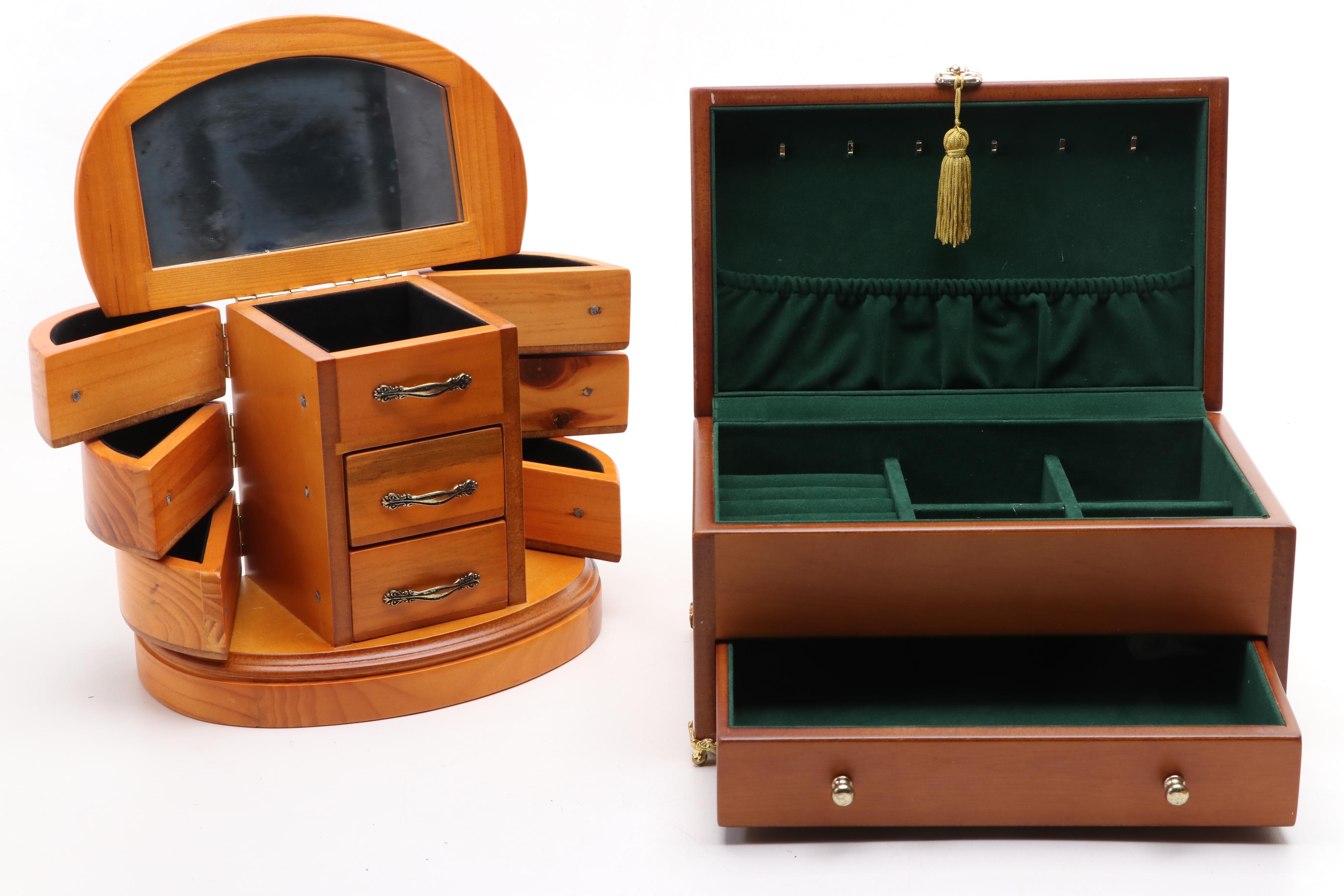 Dresser Style and Other Wooden Jewelry Boxes