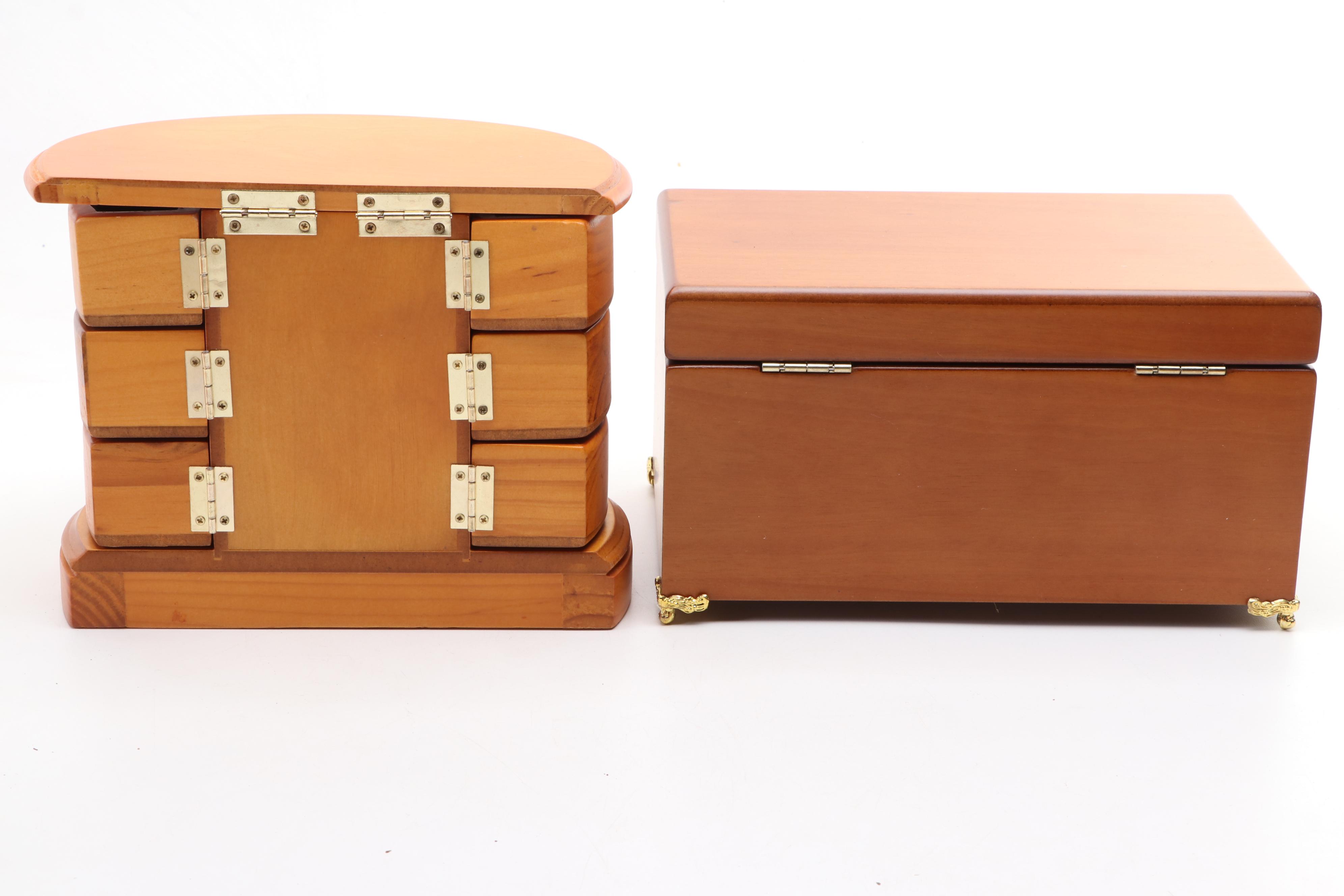 Dresser Style and Other Wooden Jewelry Boxes
