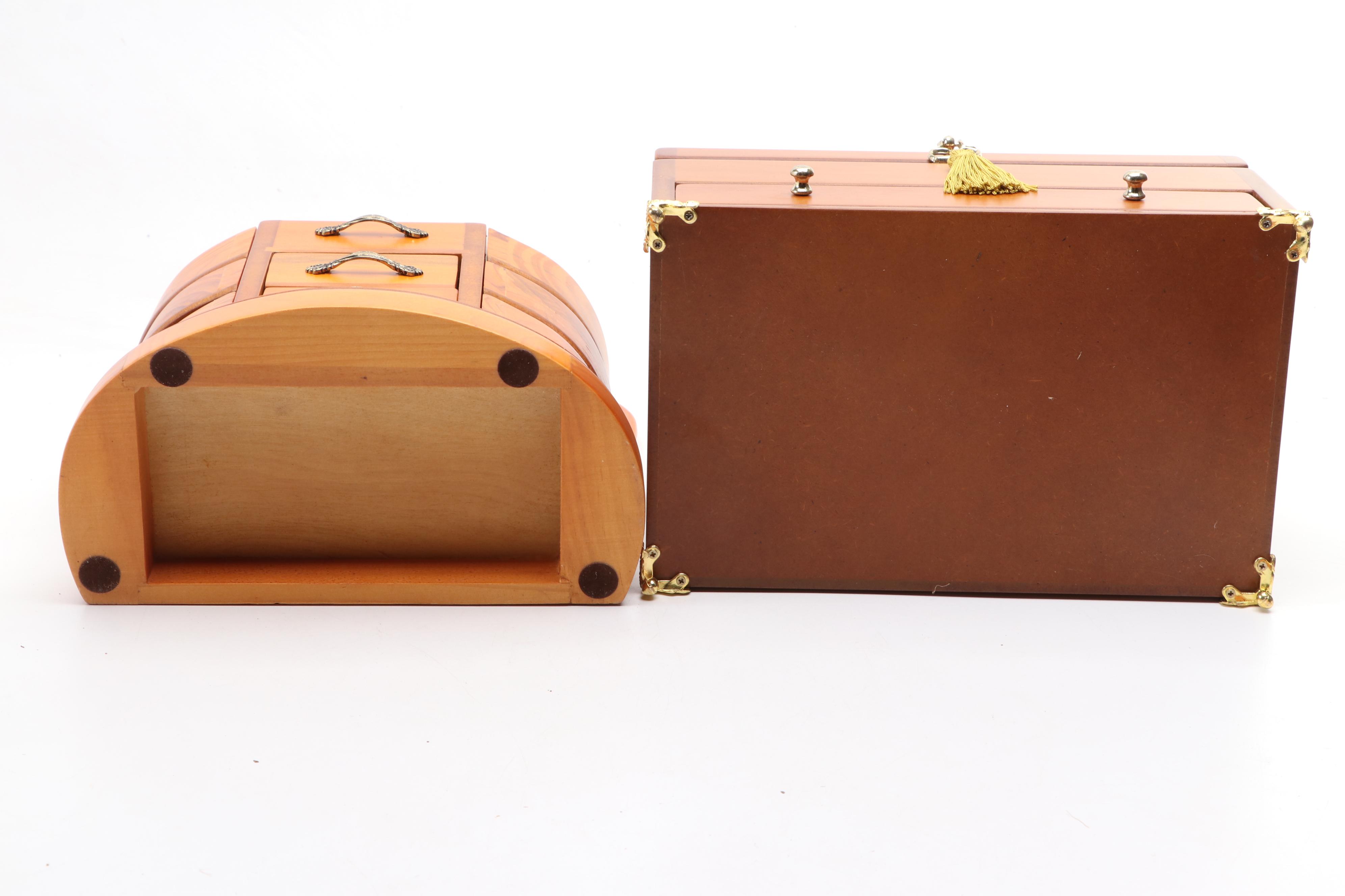 Dresser Style and Other Wooden Jewelry Boxes