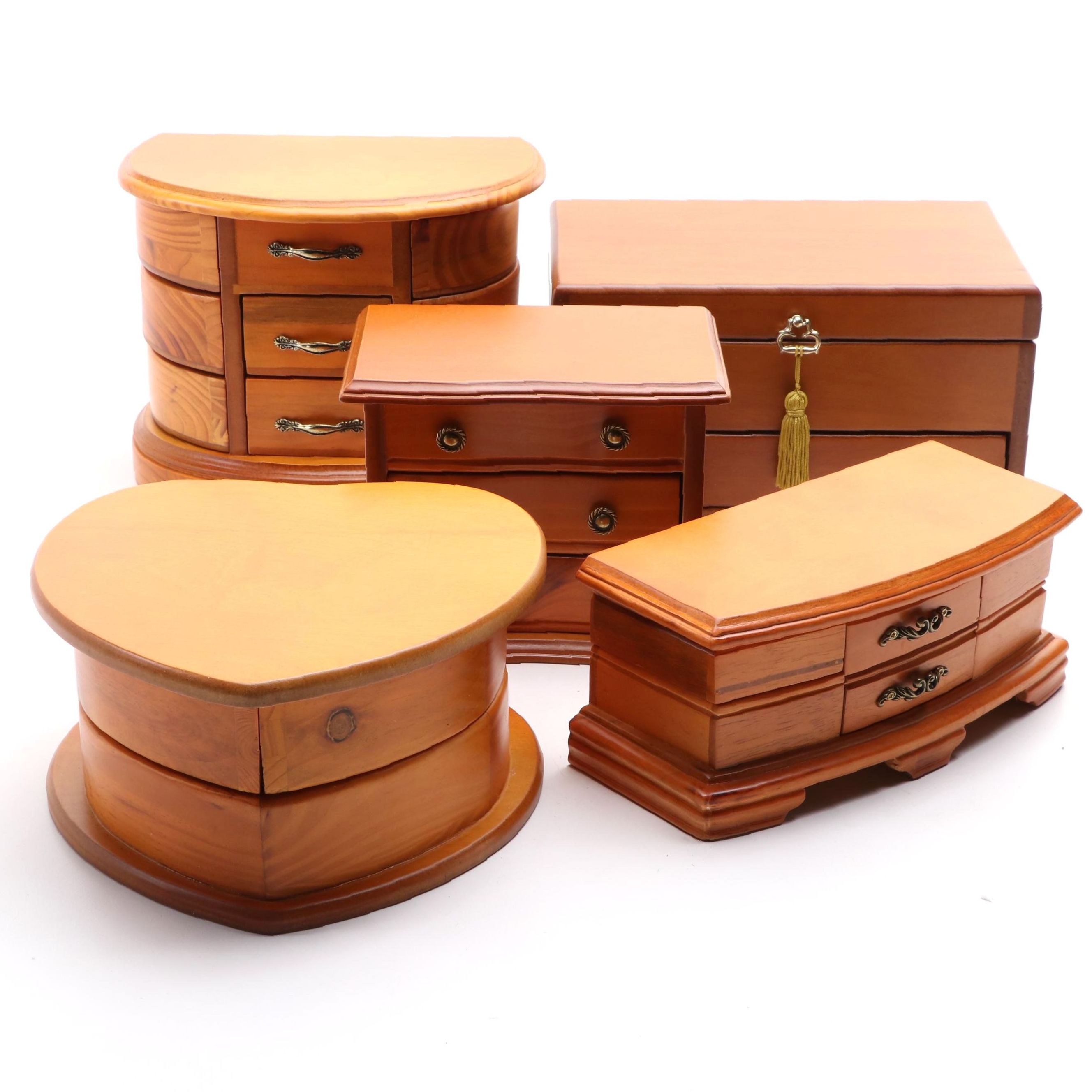 Dresser Style and Other Wooden Jewelry Boxes