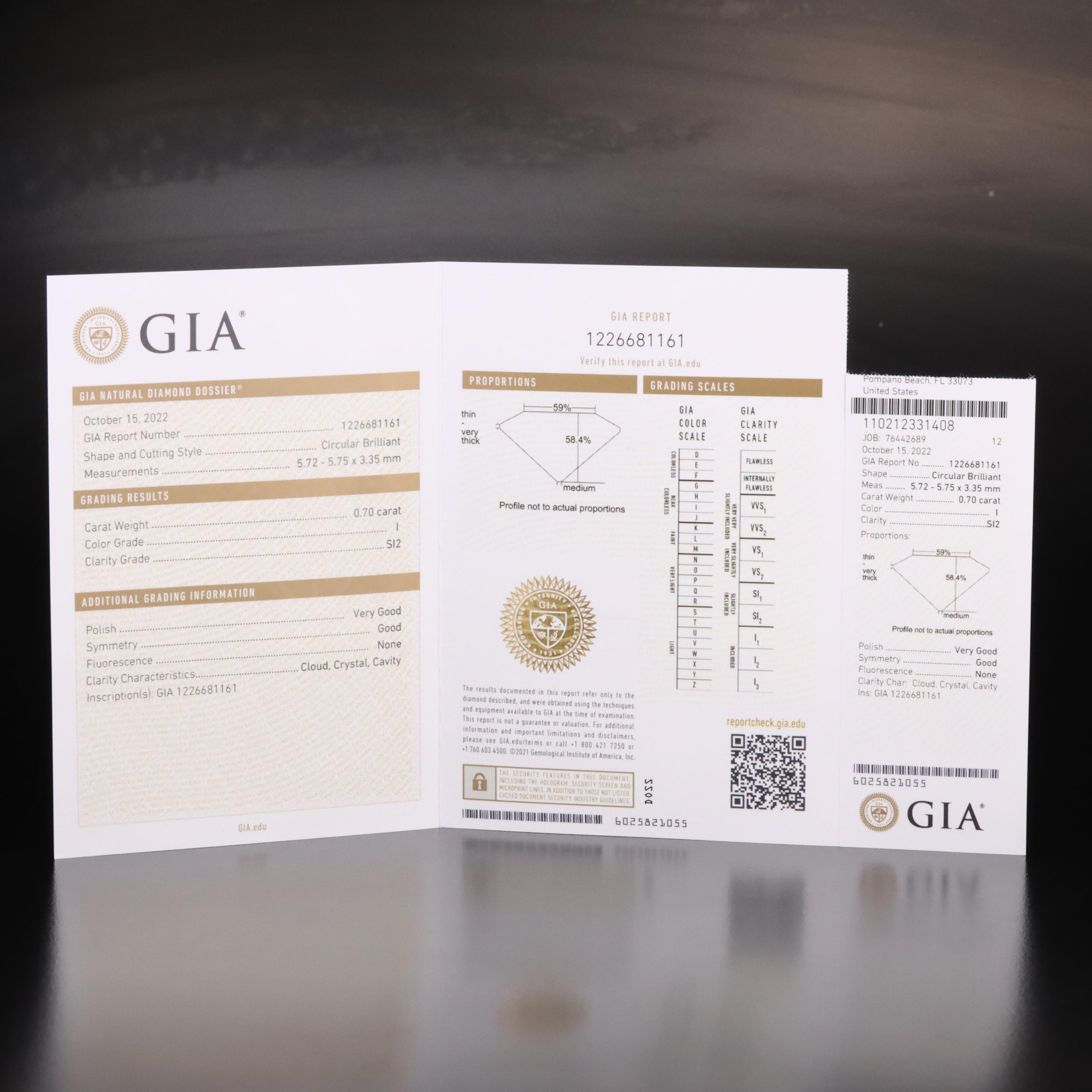 6.39 CTW Diamond Ring (Origin Undetermined) Green Blue Center and GIA Reports